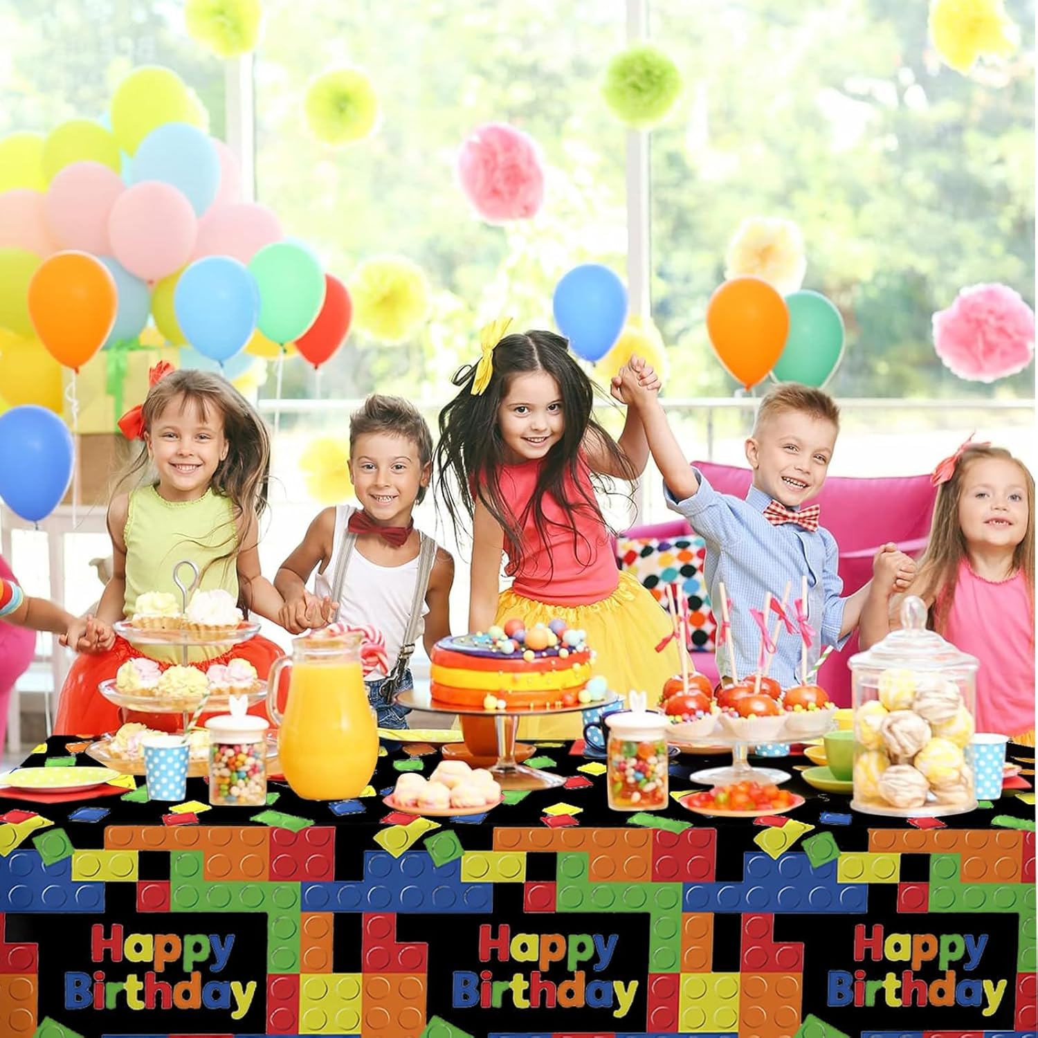 OQOQ Building Block Tablecloth 3 Packs Black