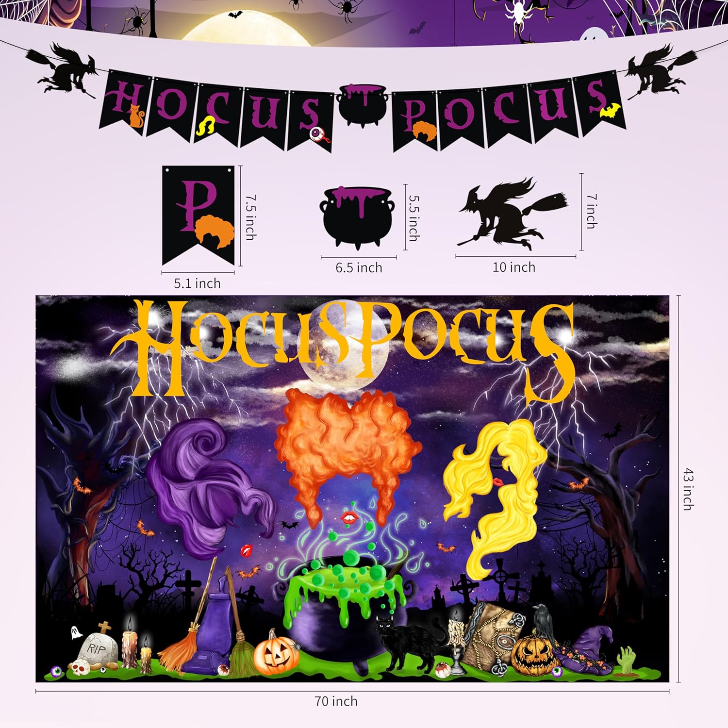 Halloween Party Decorations Set with Witch Themes