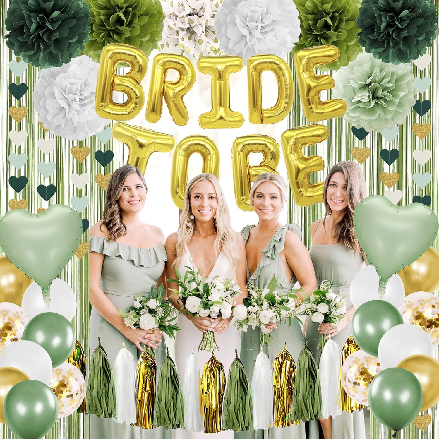 Sage Green Bachelorette Party Decorations