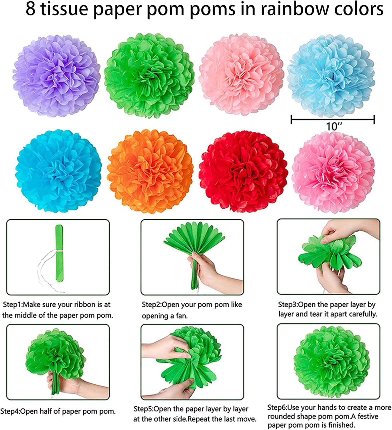 53 Piece Mexican Themed Hanging Paper Fan Decor Set