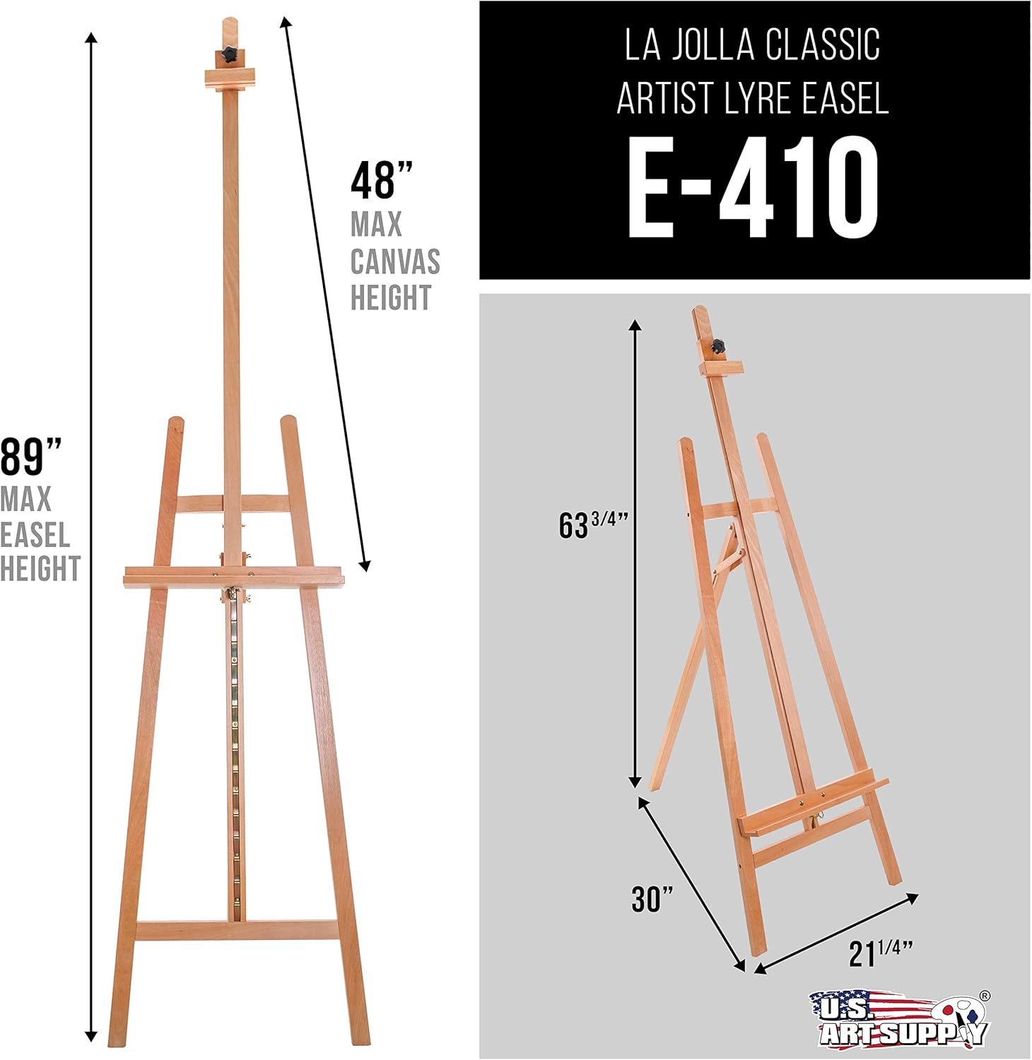 U S Art Supply 89 Inch Adjustable A Frame Easel