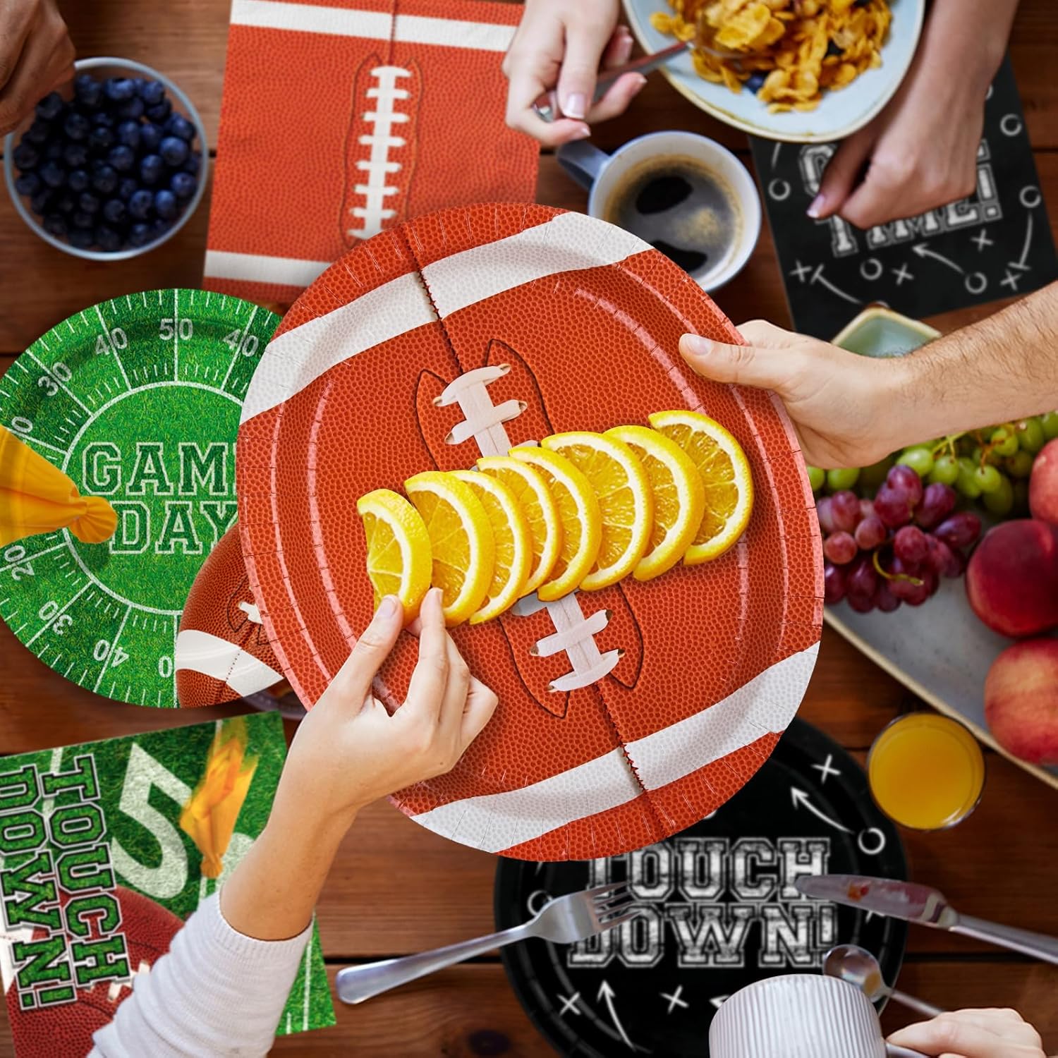Football Party Supplies Kit for 24 Guests