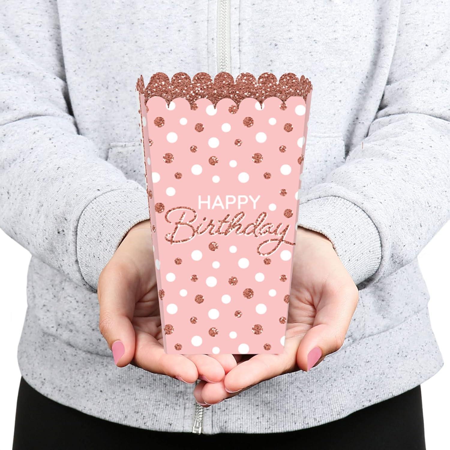 Big Dot of Happiness Birthday Popcorn Boxes Set of 12