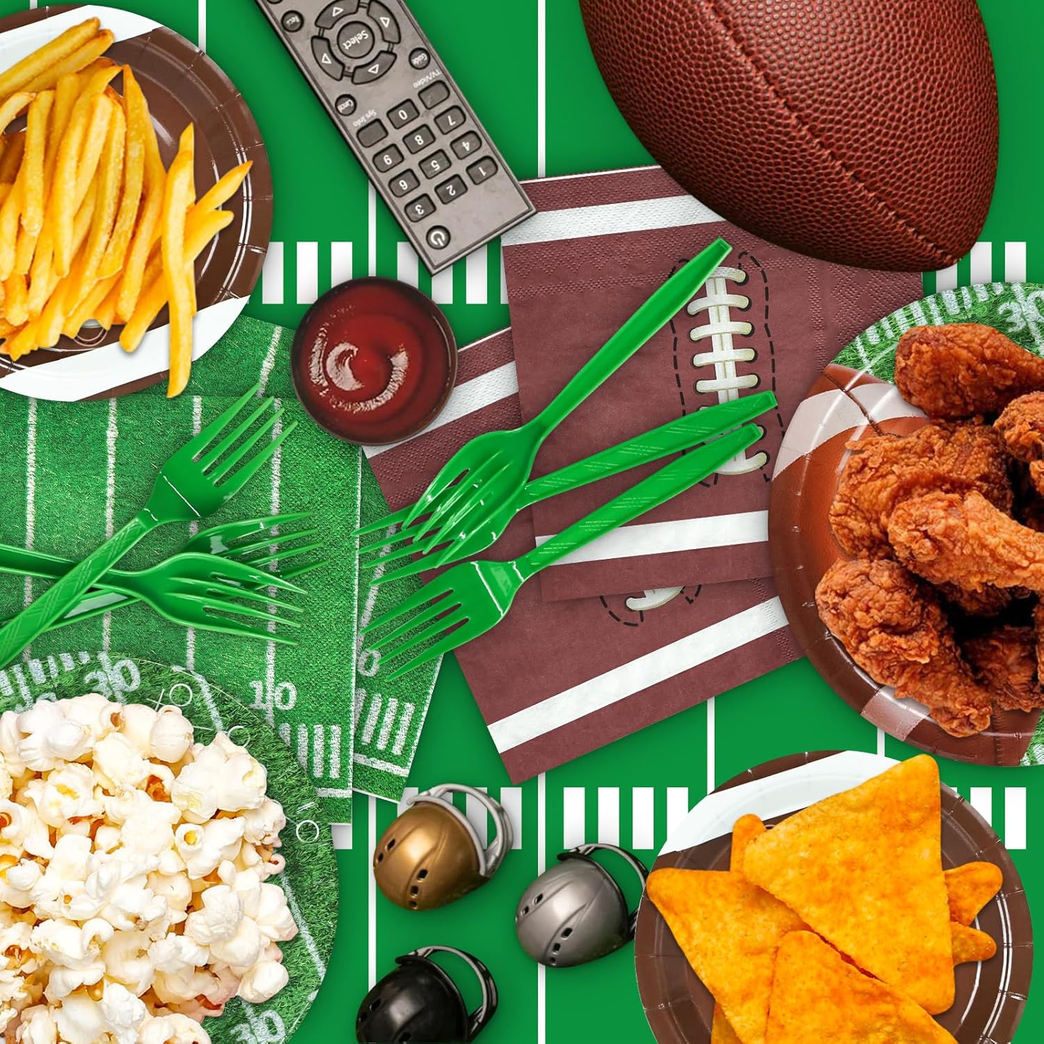 QIKSION Football Party Decorations Kit for 24 Guests