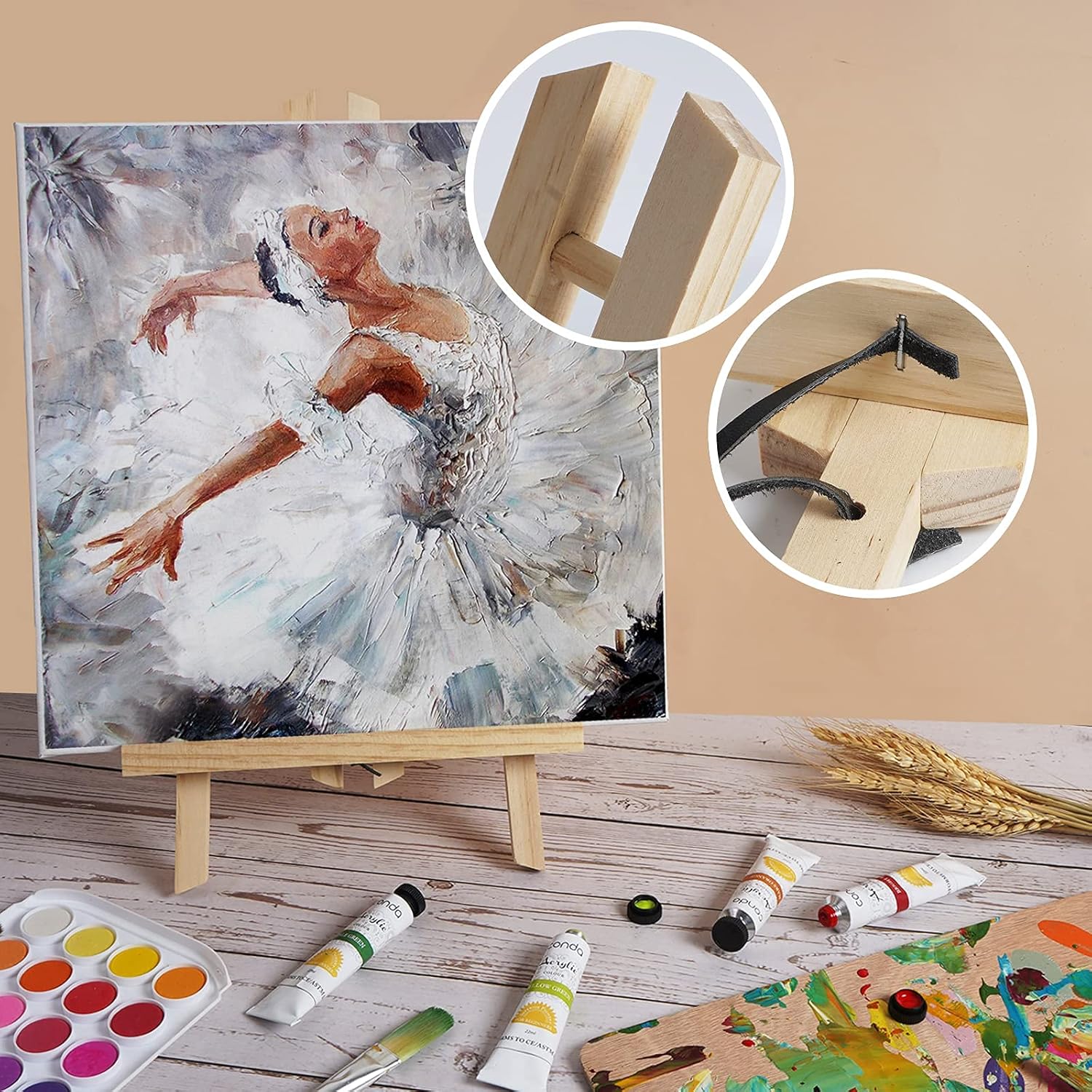 CONDA 6 Pack 16 Inch Tabletop Easel Set