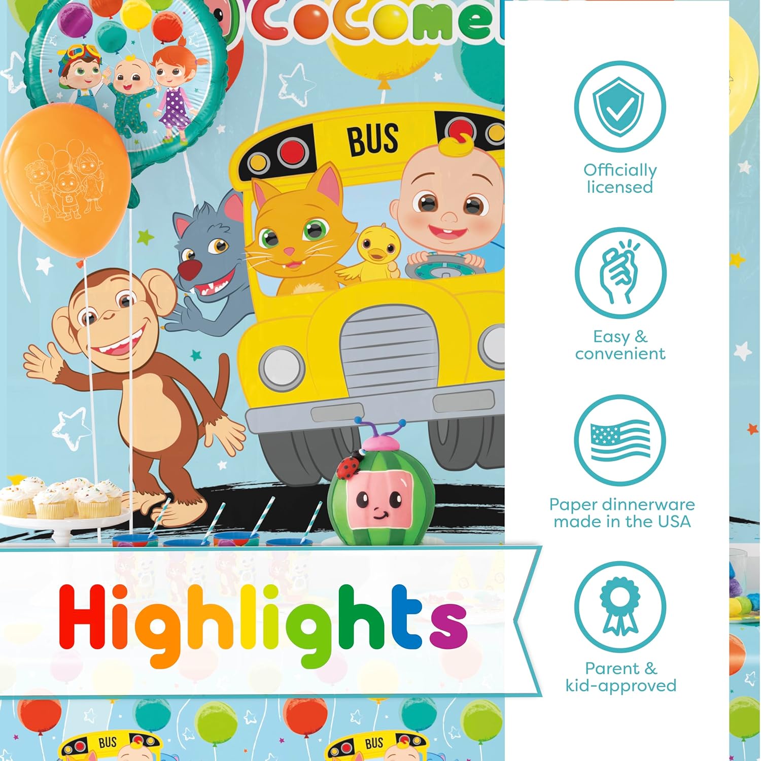 Cocomelon Birthday Decor Kit Serves 16