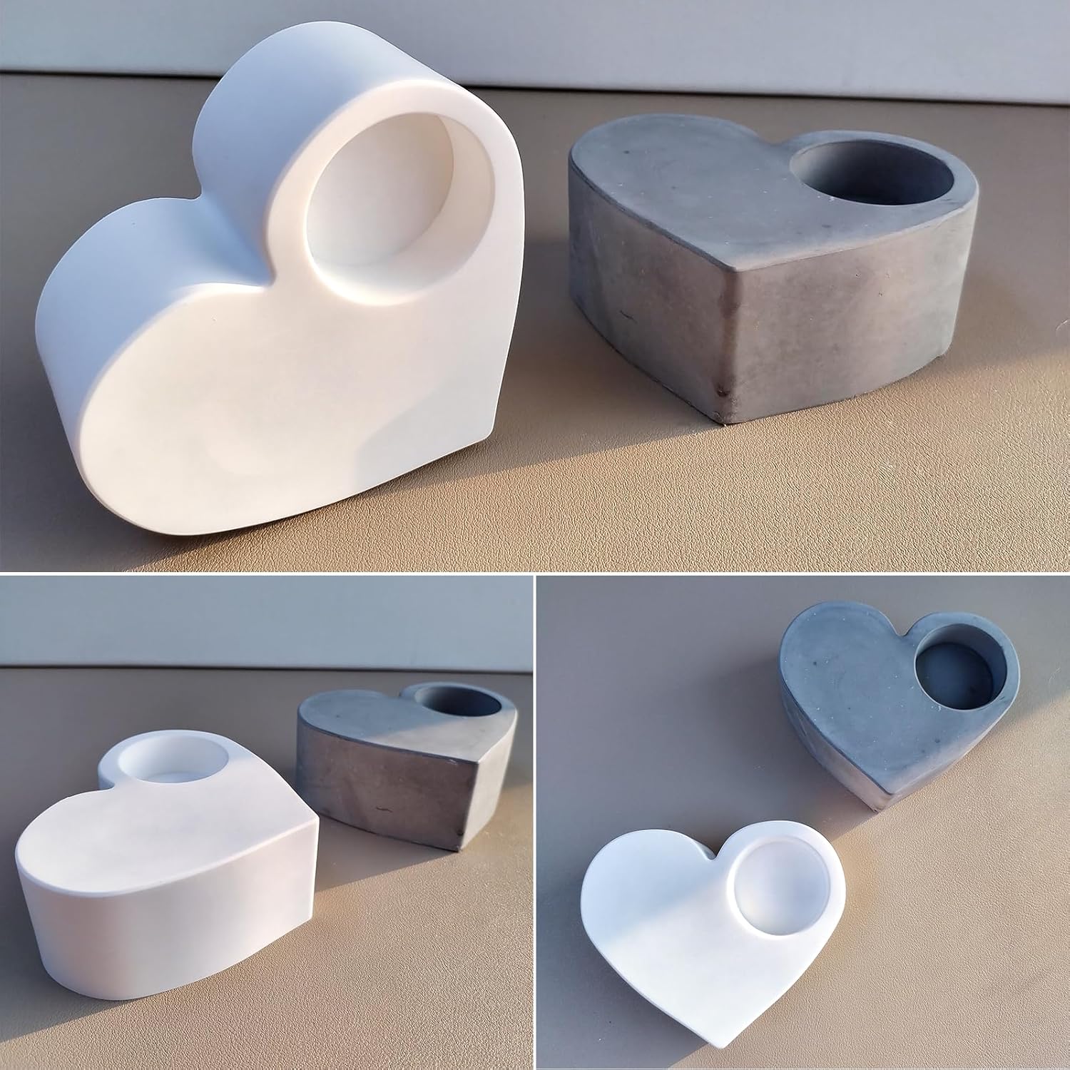 Wehous Valentine Resin Heart Candle Holder Mold
