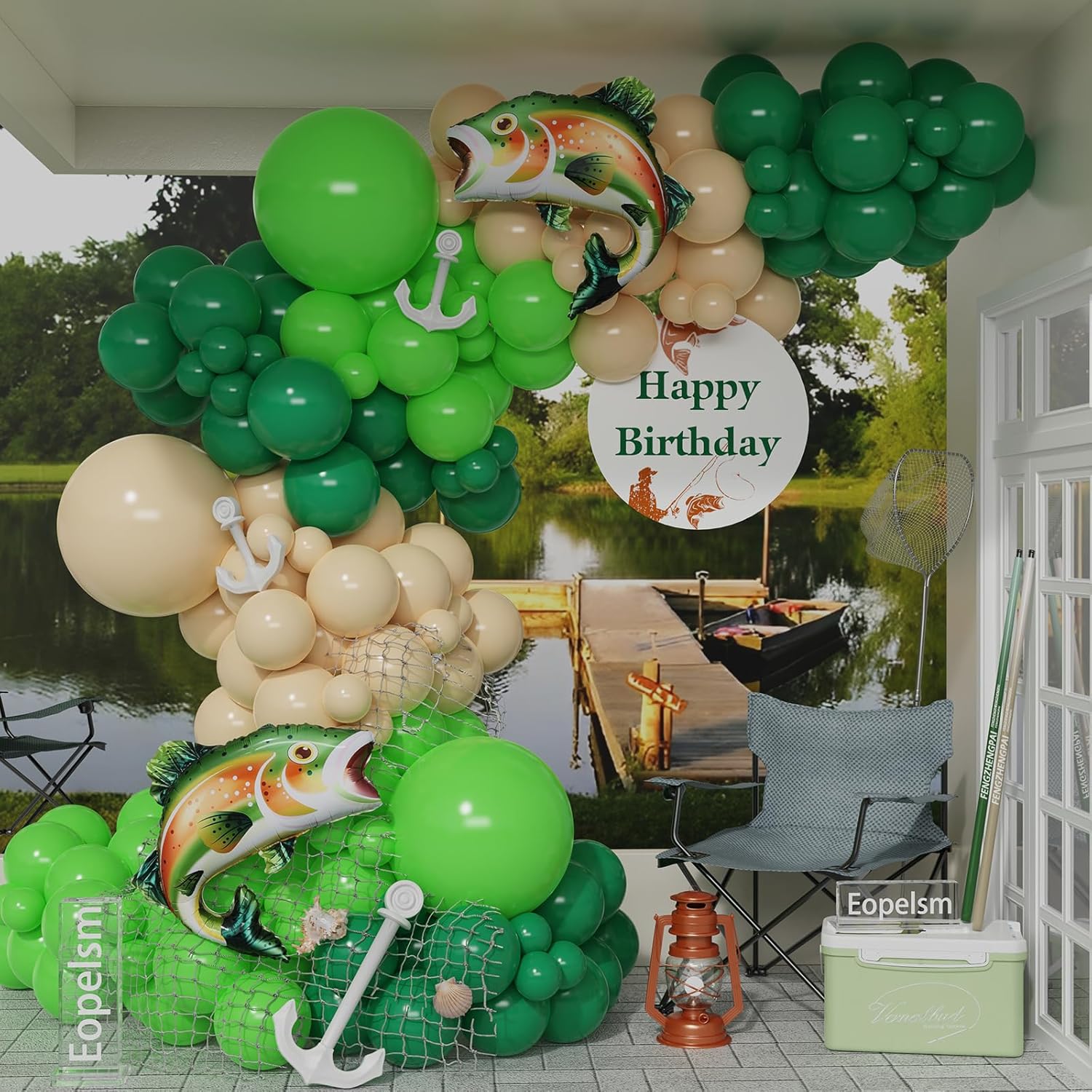 Gone Fishing Balloon Garland 135Pcs Decorations