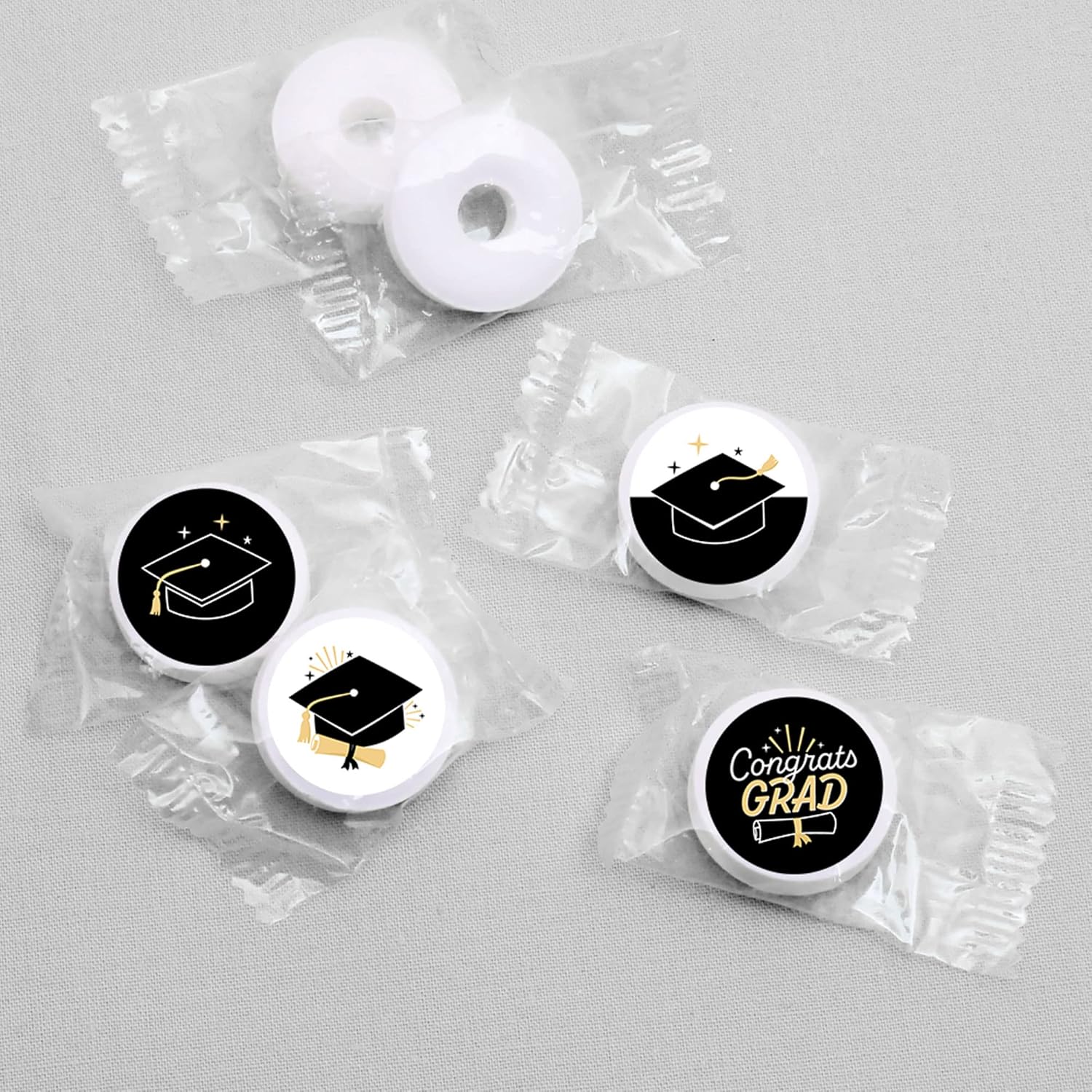 Big Dot of Happiness Graduation Candy Sticker Favors - 108 Round Labels