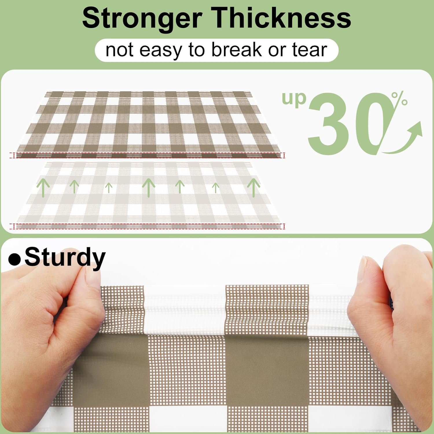 Misaya 20 Pack Buffalo Tablecloths 54x108 Inch Waterproof