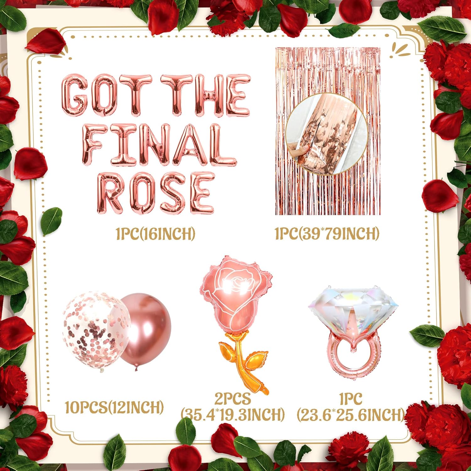 LaVenty Luxury The Bachelor Final Rose Balloons Decorations