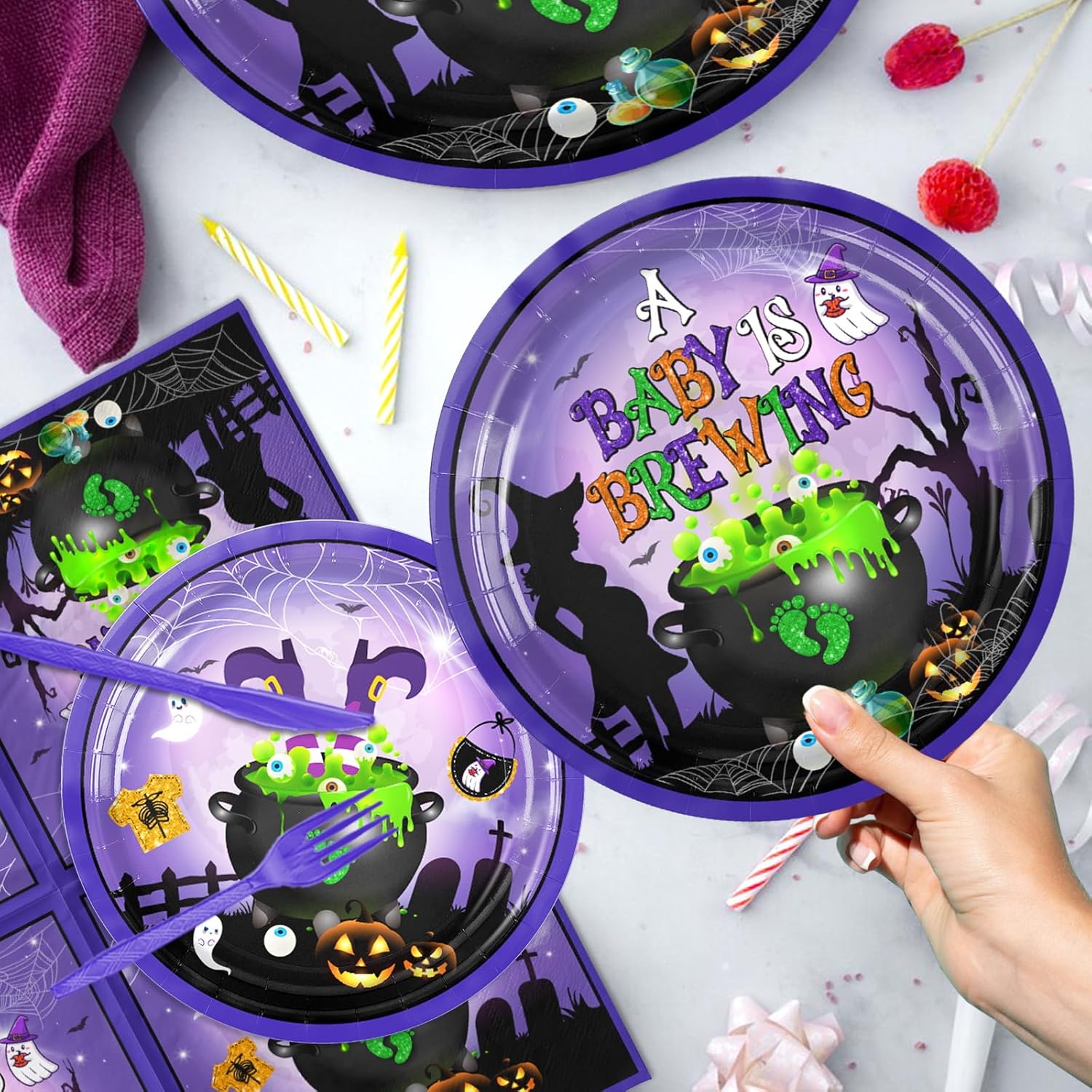 Halloween Baby Shower Decorations - 142pcs Party Set