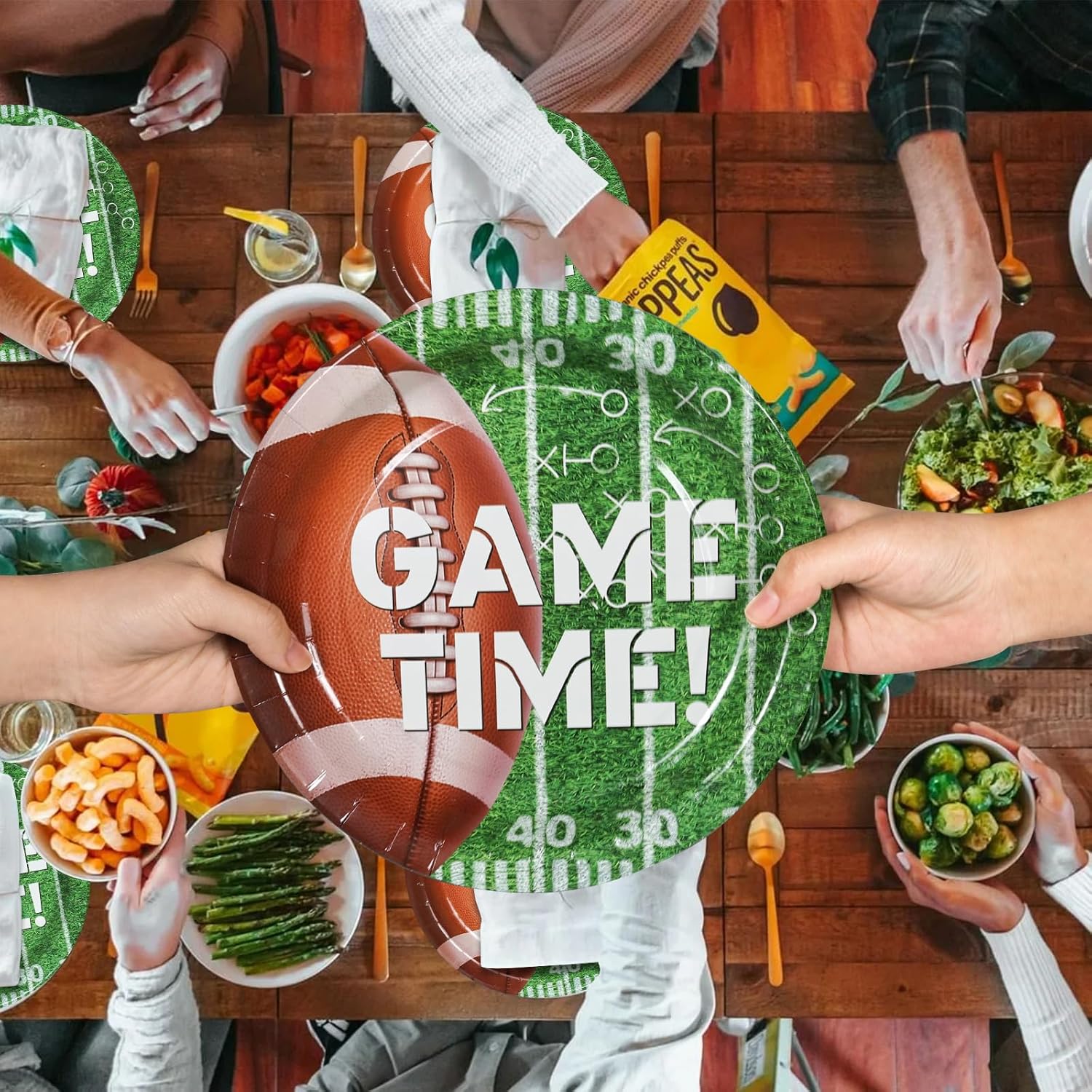 Mulbozy Football Party Supplies Kit for 24 Guests