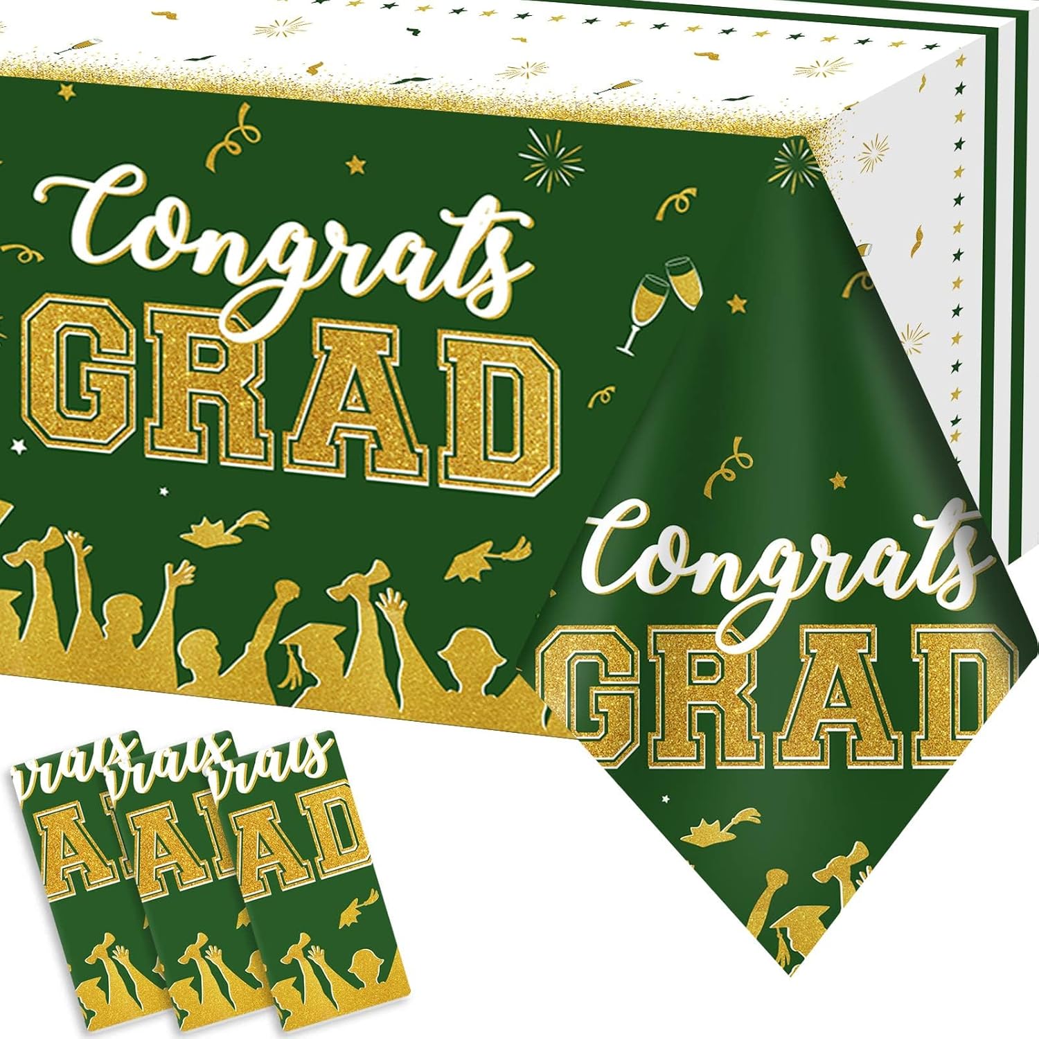 Chiazllta 3 Pack Graduation Tablecloths Class of 2025 Decorations