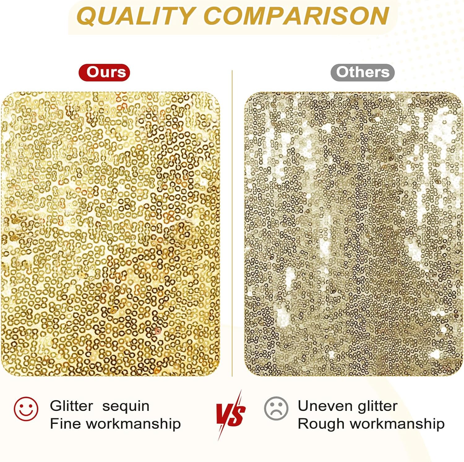 PartyDelight Gold Sequin Aisle Runner 2ft x 15ft