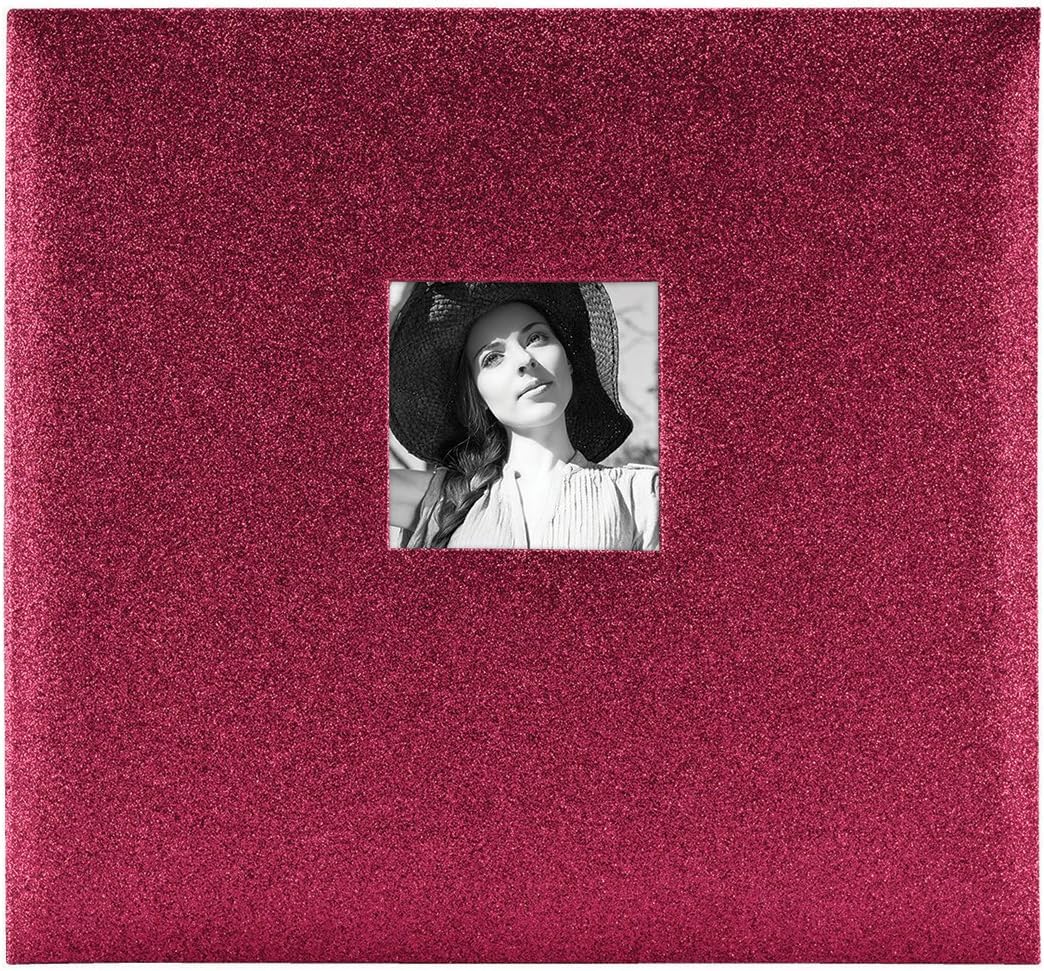 MCS 10-Page Glitter Scrapbook Album Red Wine