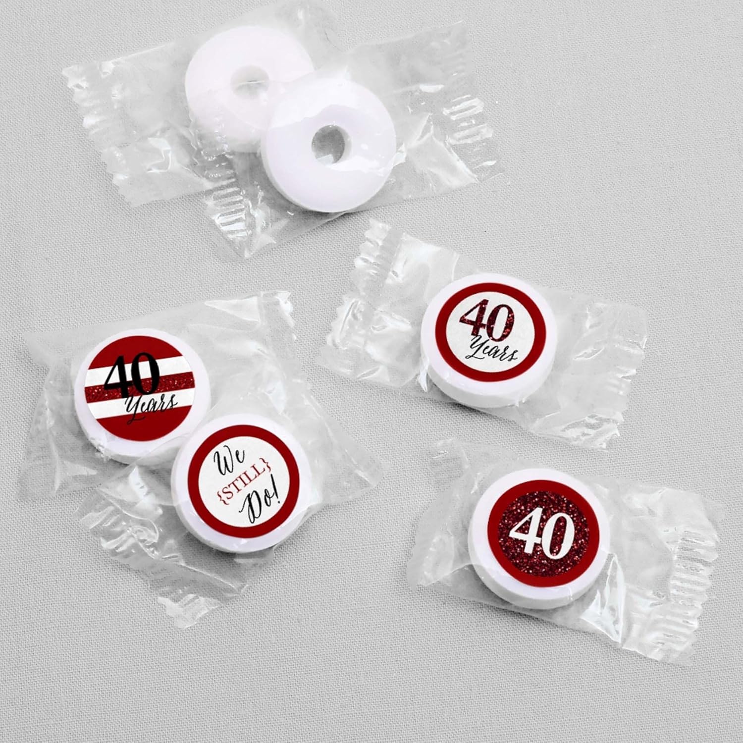 We Still Do 40th Wedding Anniversary Candy Sticker Favor Labels