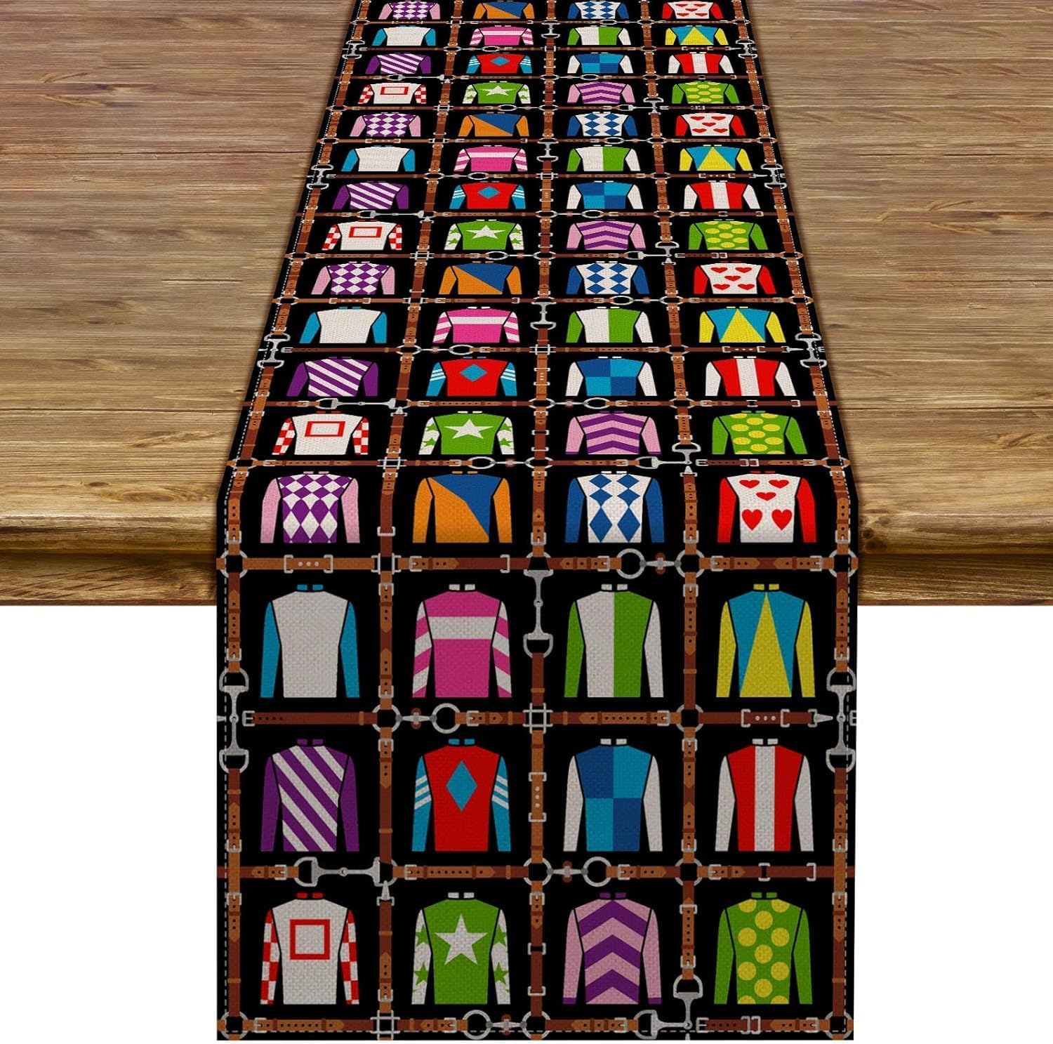Pudodo Kentucky Table Runner Run for The Roses Derby Tablecloth 13x60