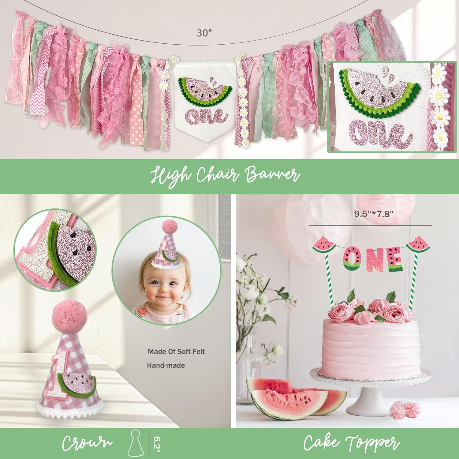 One in a Melon Birthday Party Decor Kit - 112 Pieces