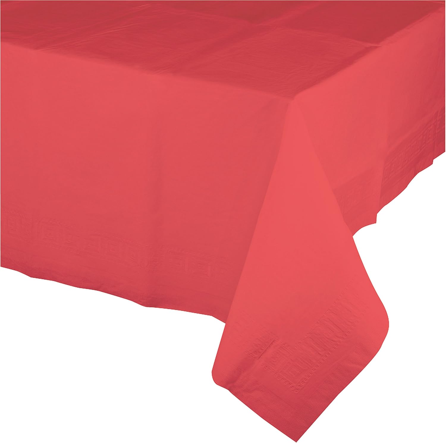 Creative Converting Red Rectangular Plastic Tablecover 54x108