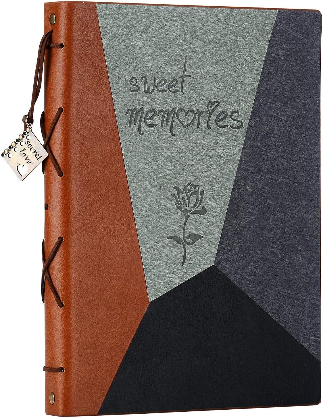 ZEEYUAN Premium Leather Photo Album 60 Pages Gray