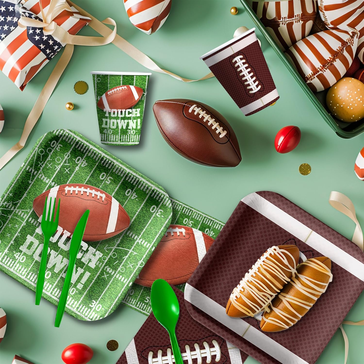 Aribra Football Party Decorations Set for 24 Guests