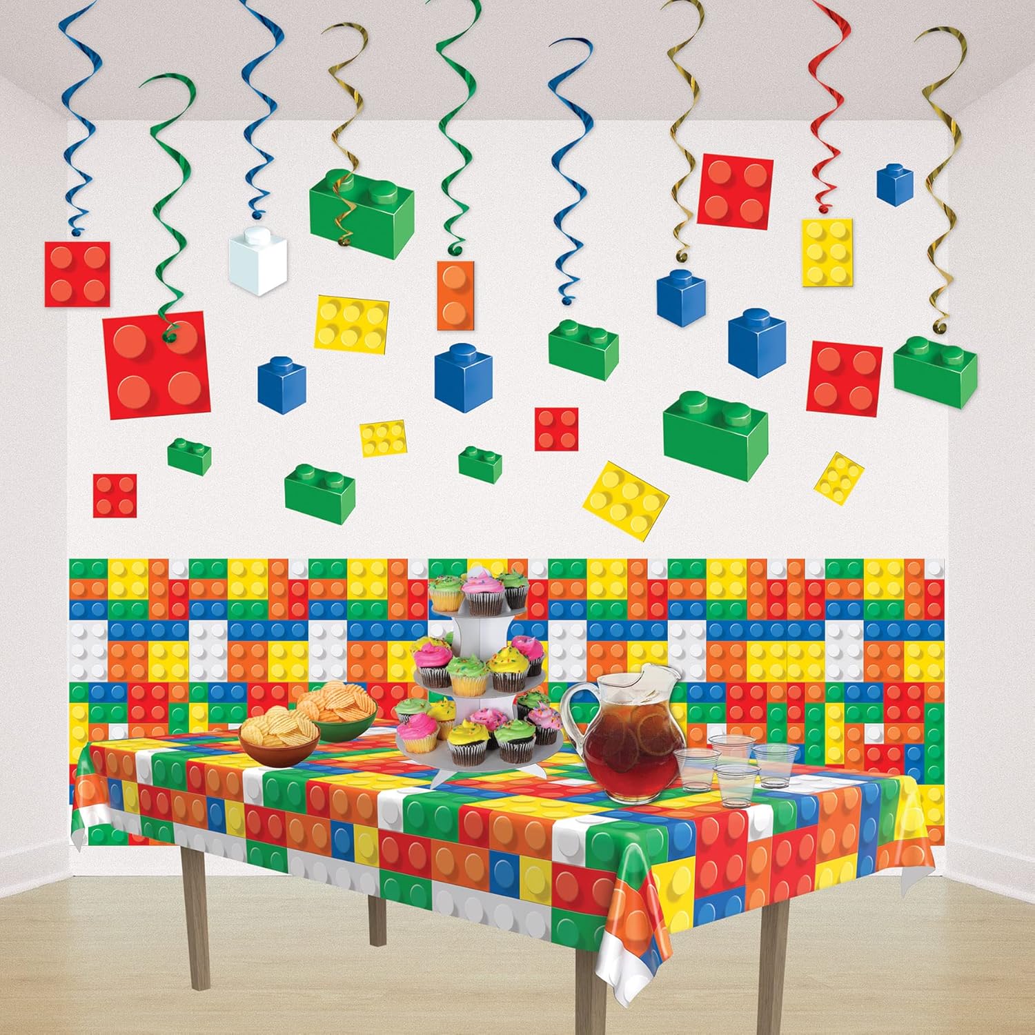 Beistle Building Blocks Table Covers 2-Pack