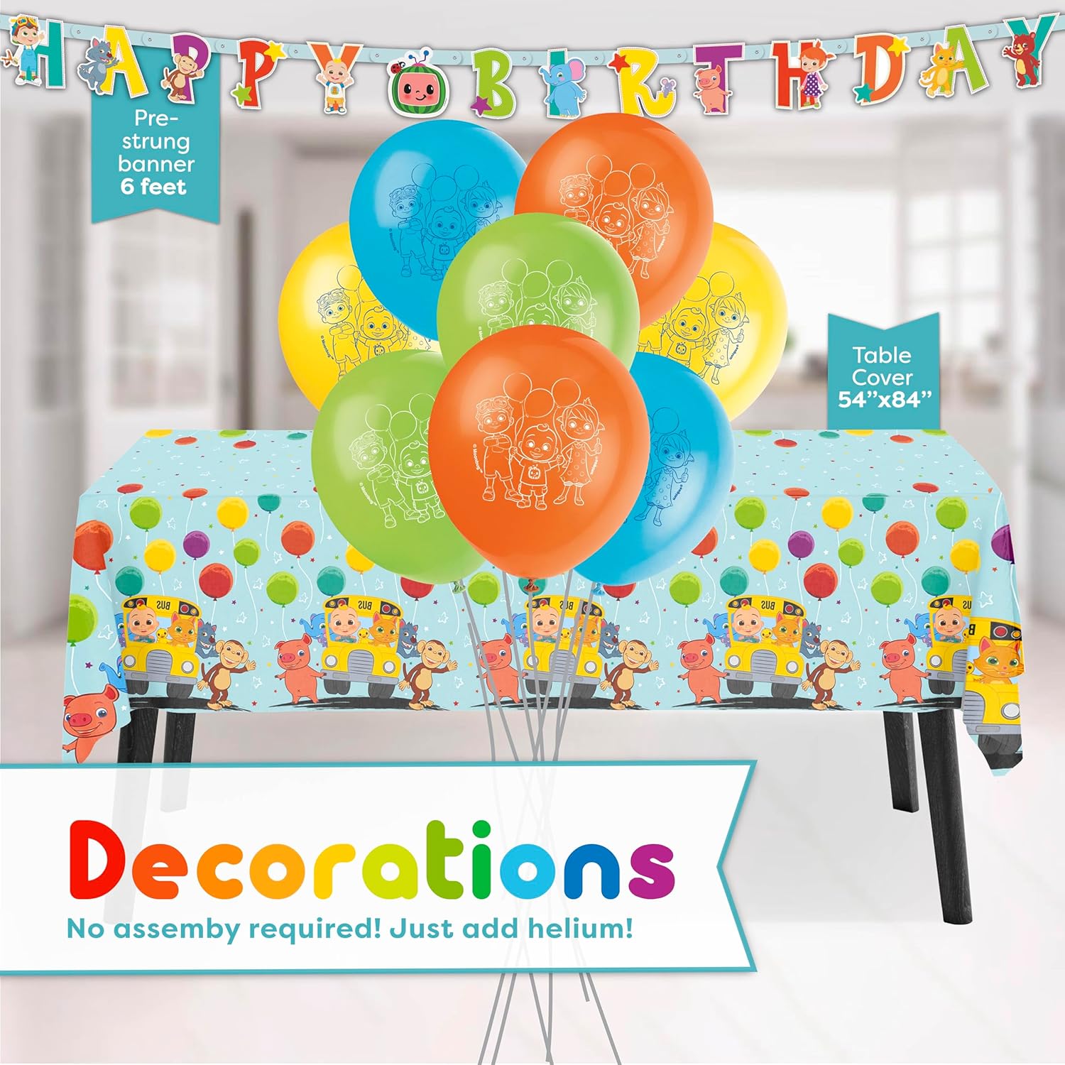 Cocomelon Birthday Decor Kit Serves 16