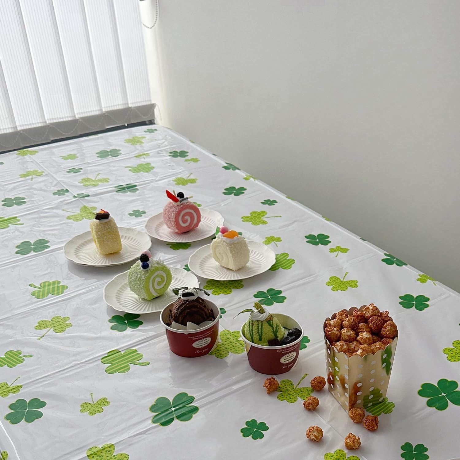 OQOQ St Patricks Day Tablecloth 3 Pack 54x108 Inches
