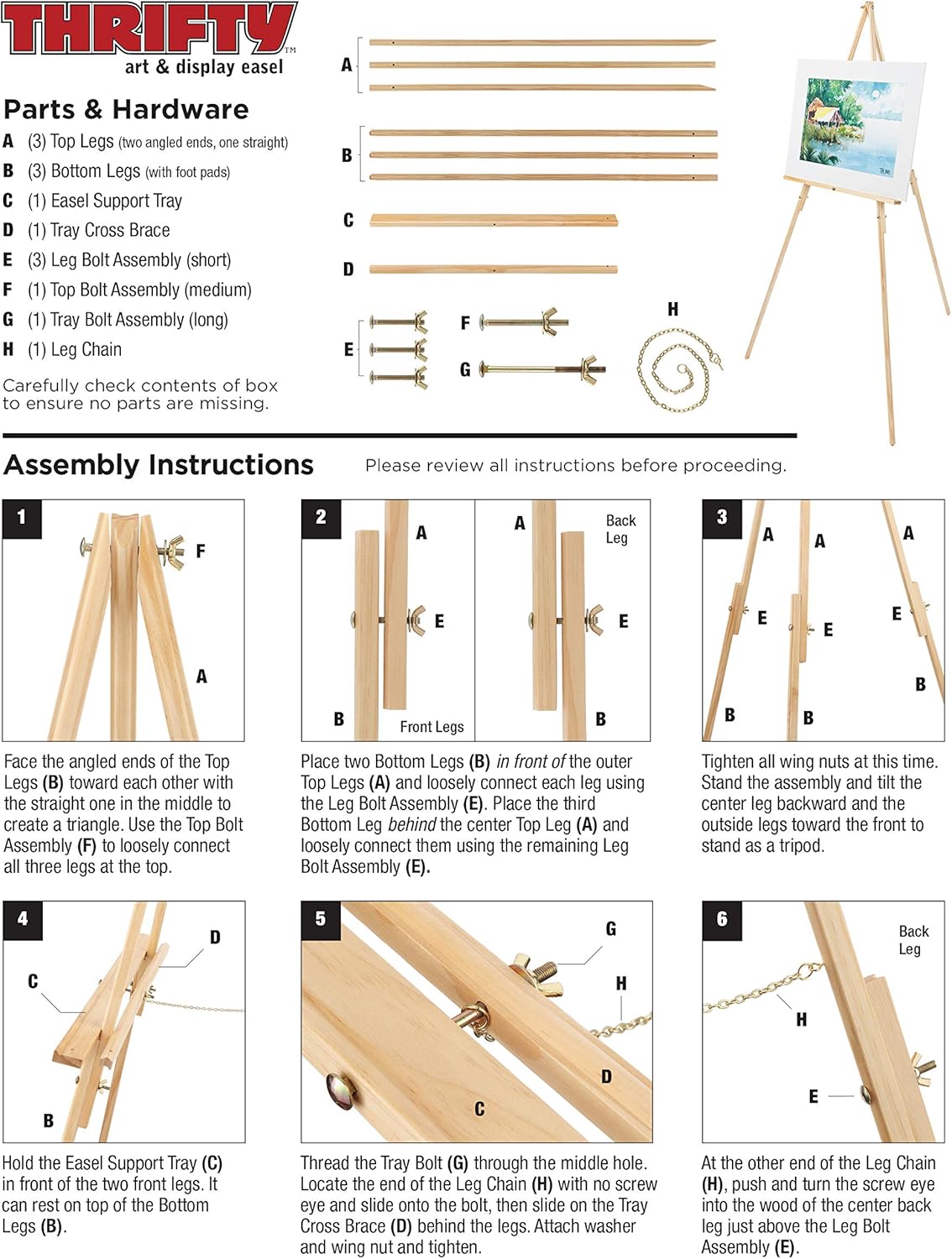 Creative Mark Lightweight Easel Stand for Art Display