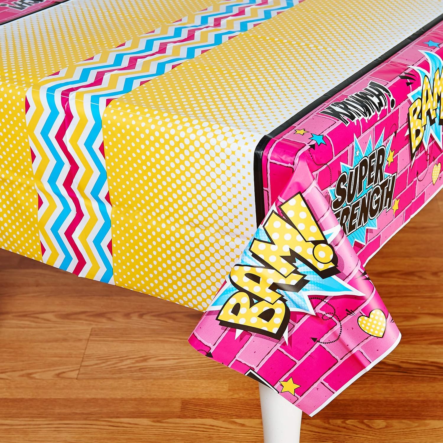 Superhero Girl Plastic Tablecover for Parties
