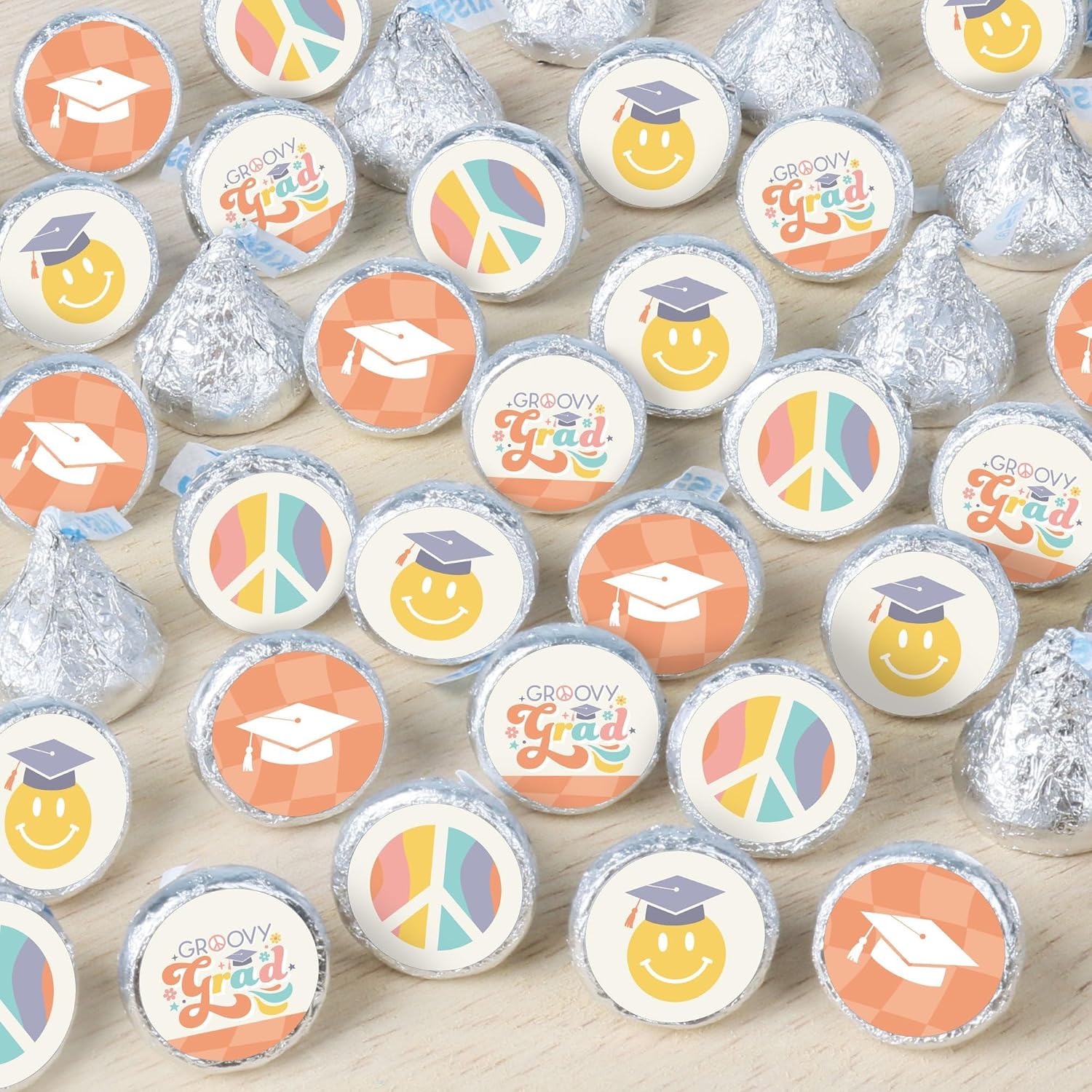 Big Dot of Happiness Groovy Grad Candy Stickers 324 Count