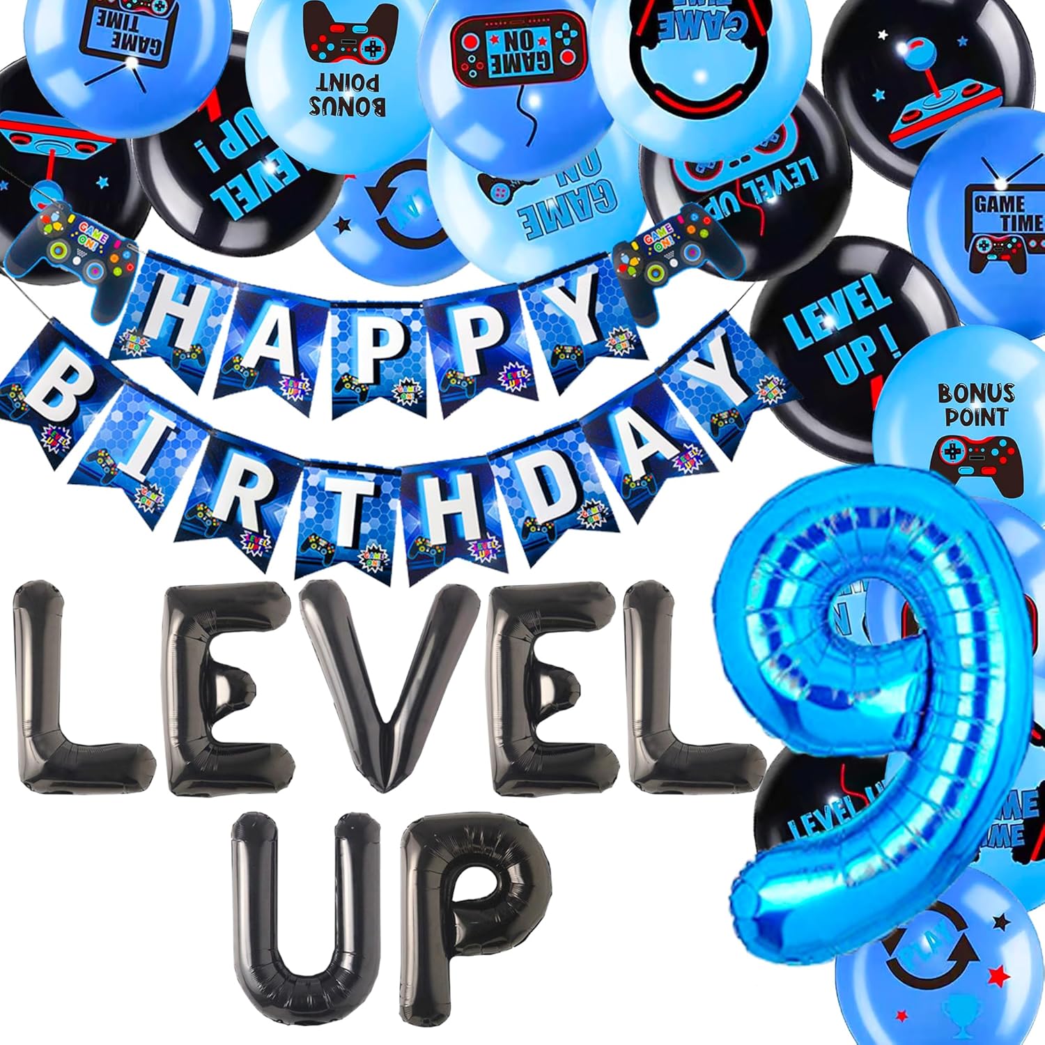 27 Piece Video Game Birthday Decor Set for Boys