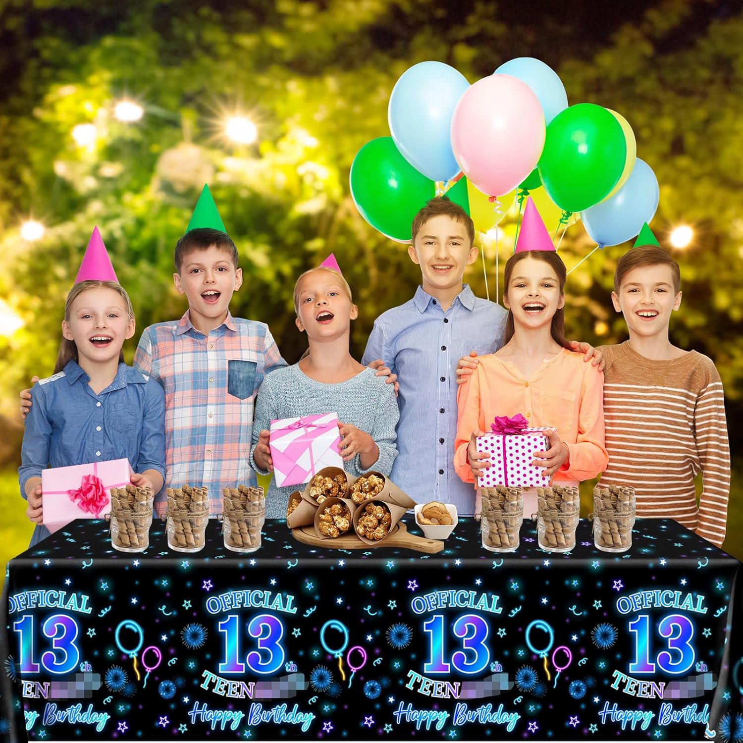 HAKOTI 3Pack 13th Birthday Tablecloth Decorations