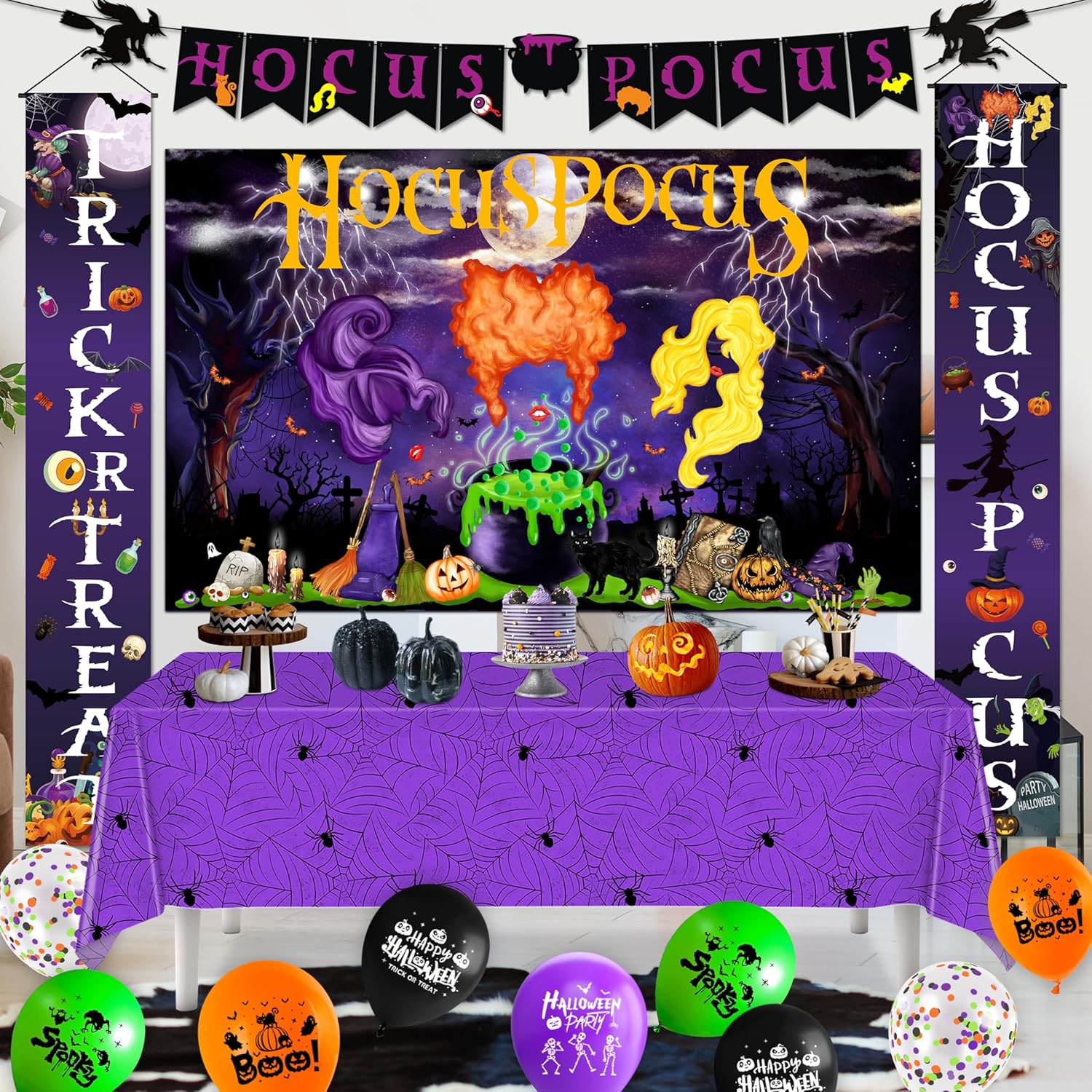 Halloween Party Decorations Set with Witch Themes