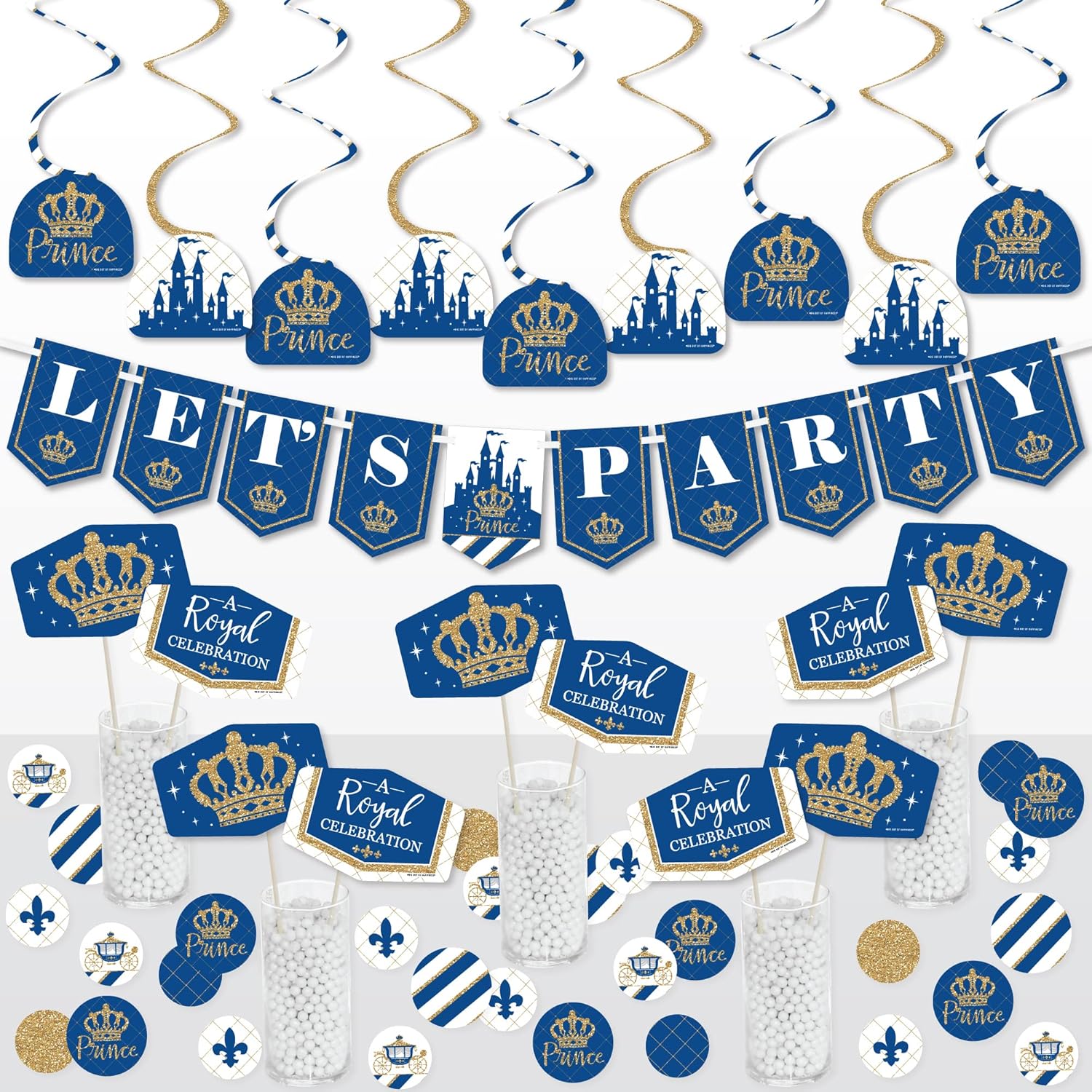Royal Prince Charming Decor Galore Party Pack 51 Pieces