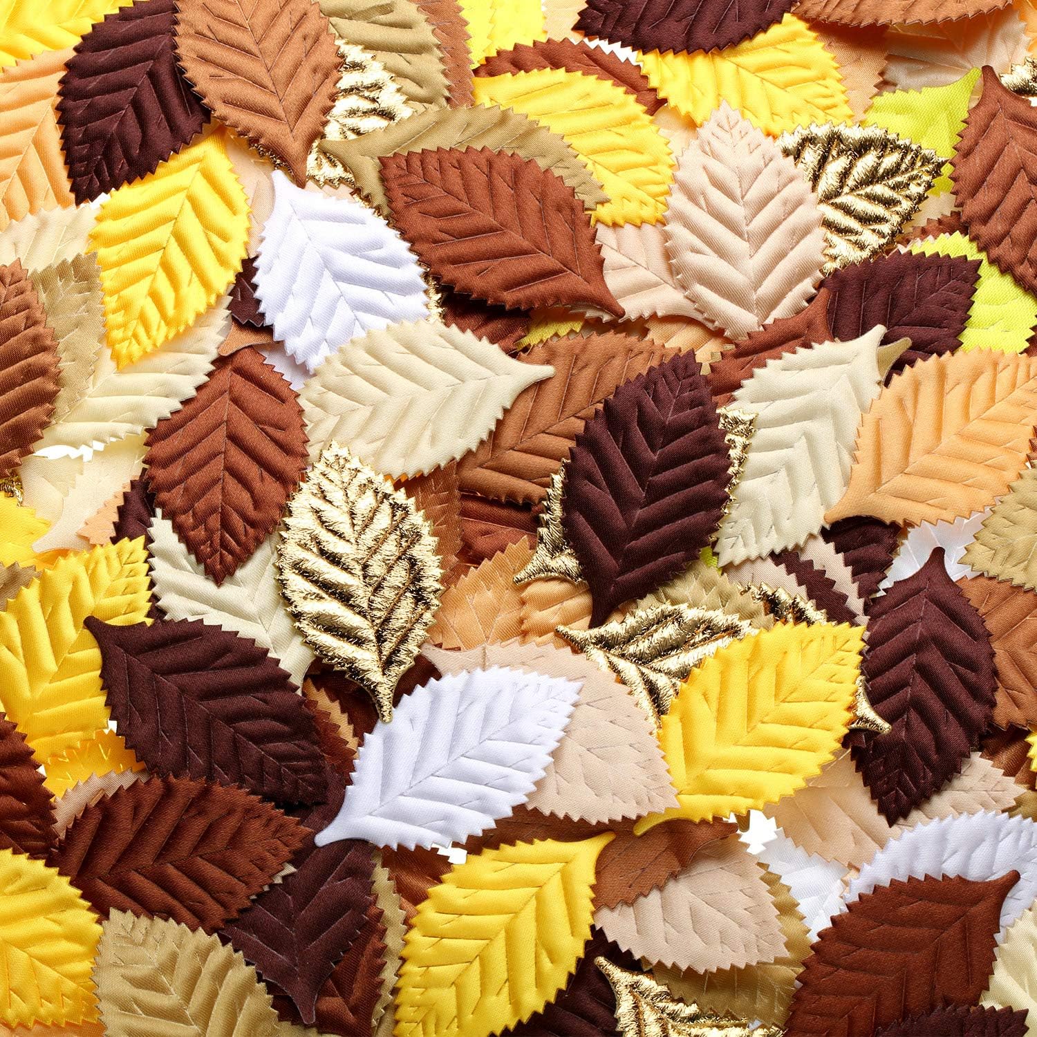 WILLBOND 150 Piece Fabric Leaves for Crafts and Decorations