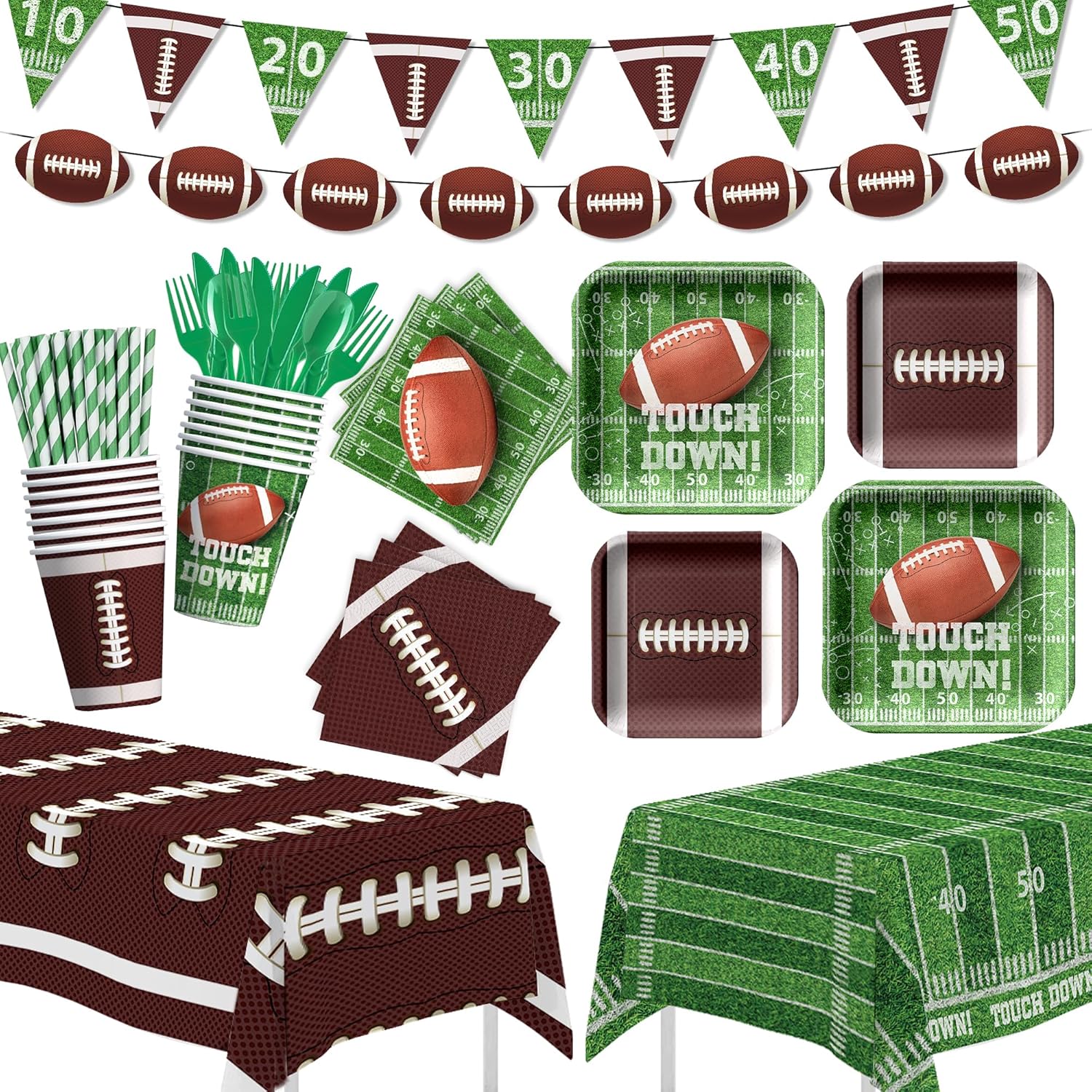 Aribra Football Party Decorations Set for 24 Guests