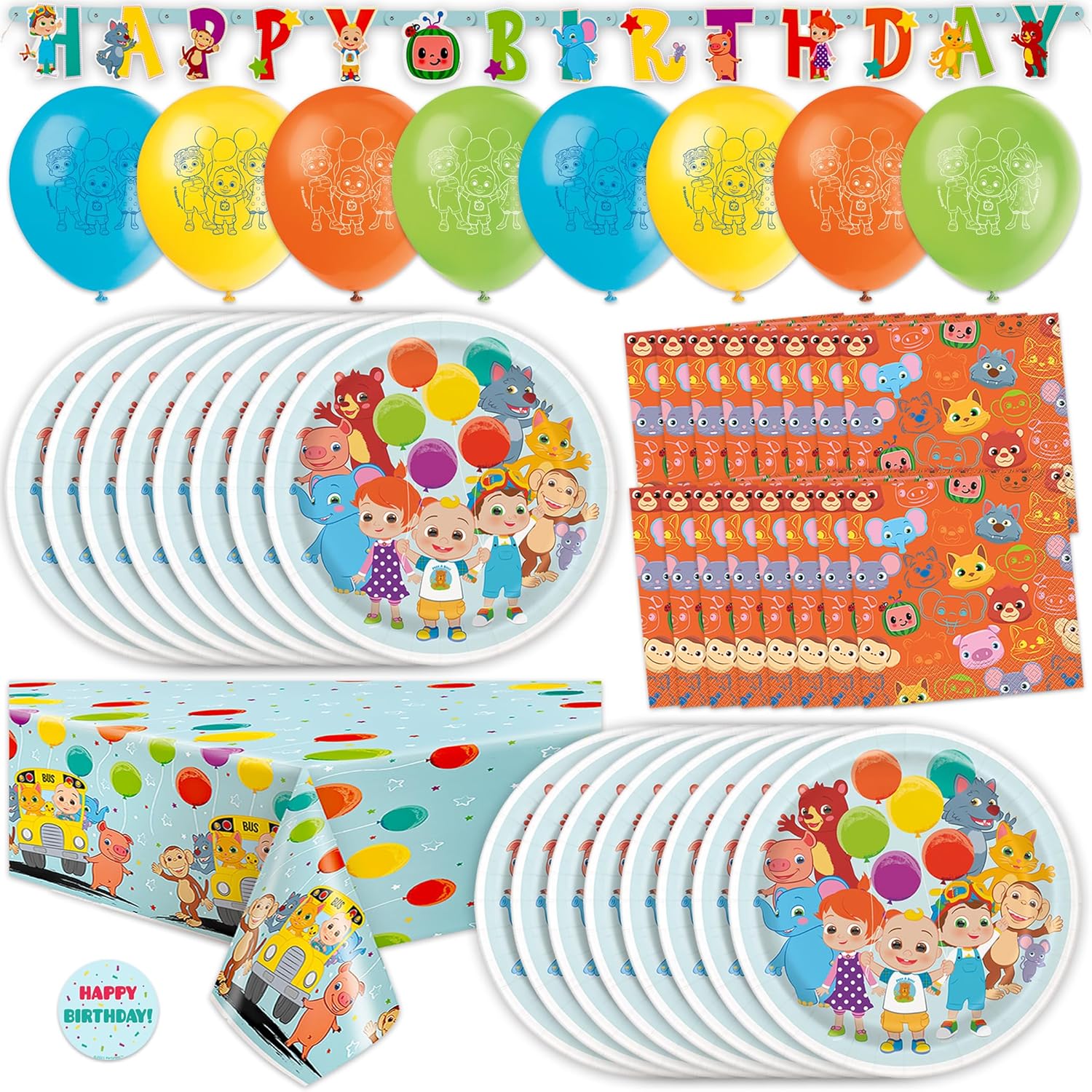 Cocomelon Birthday Decor Kit Serves 16