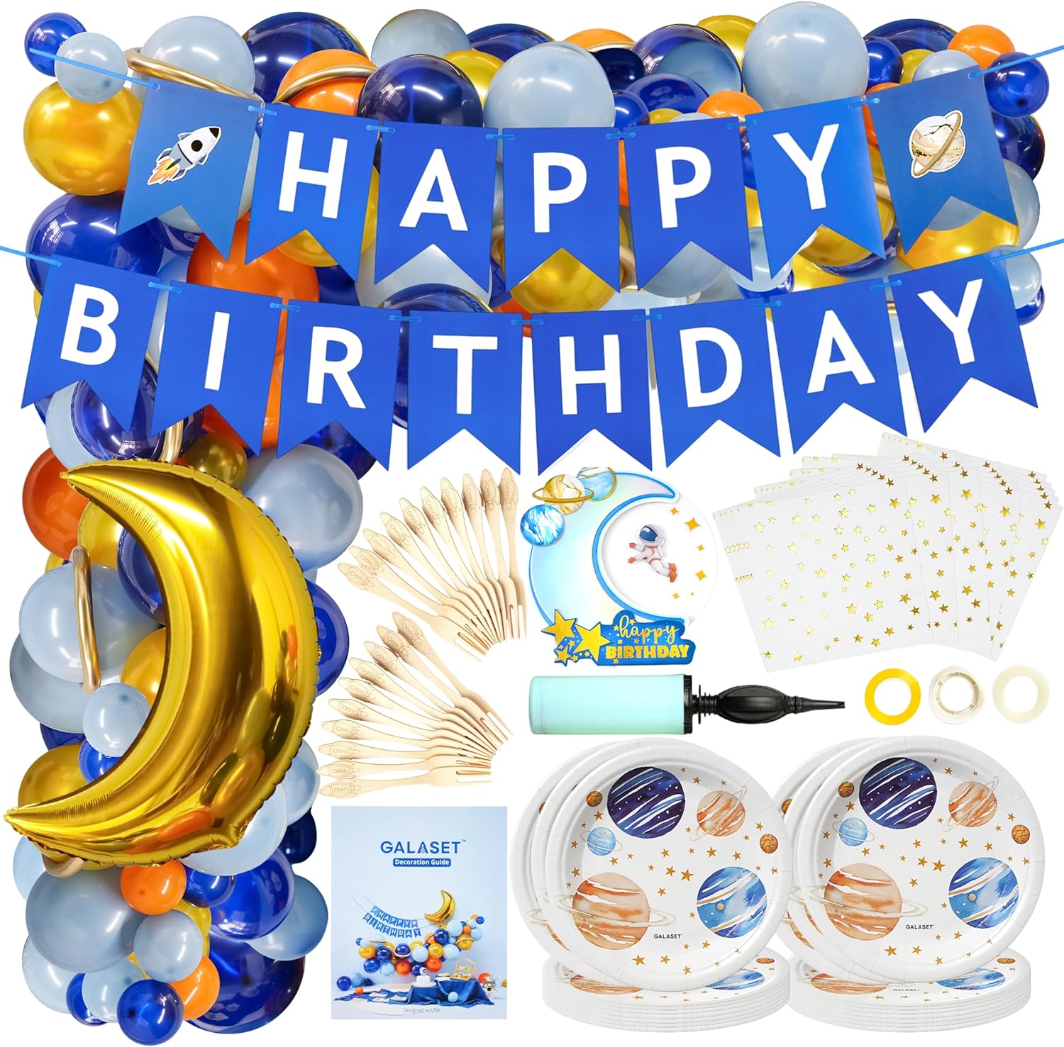Galaxy Party Decor Kit for Kids and Boys