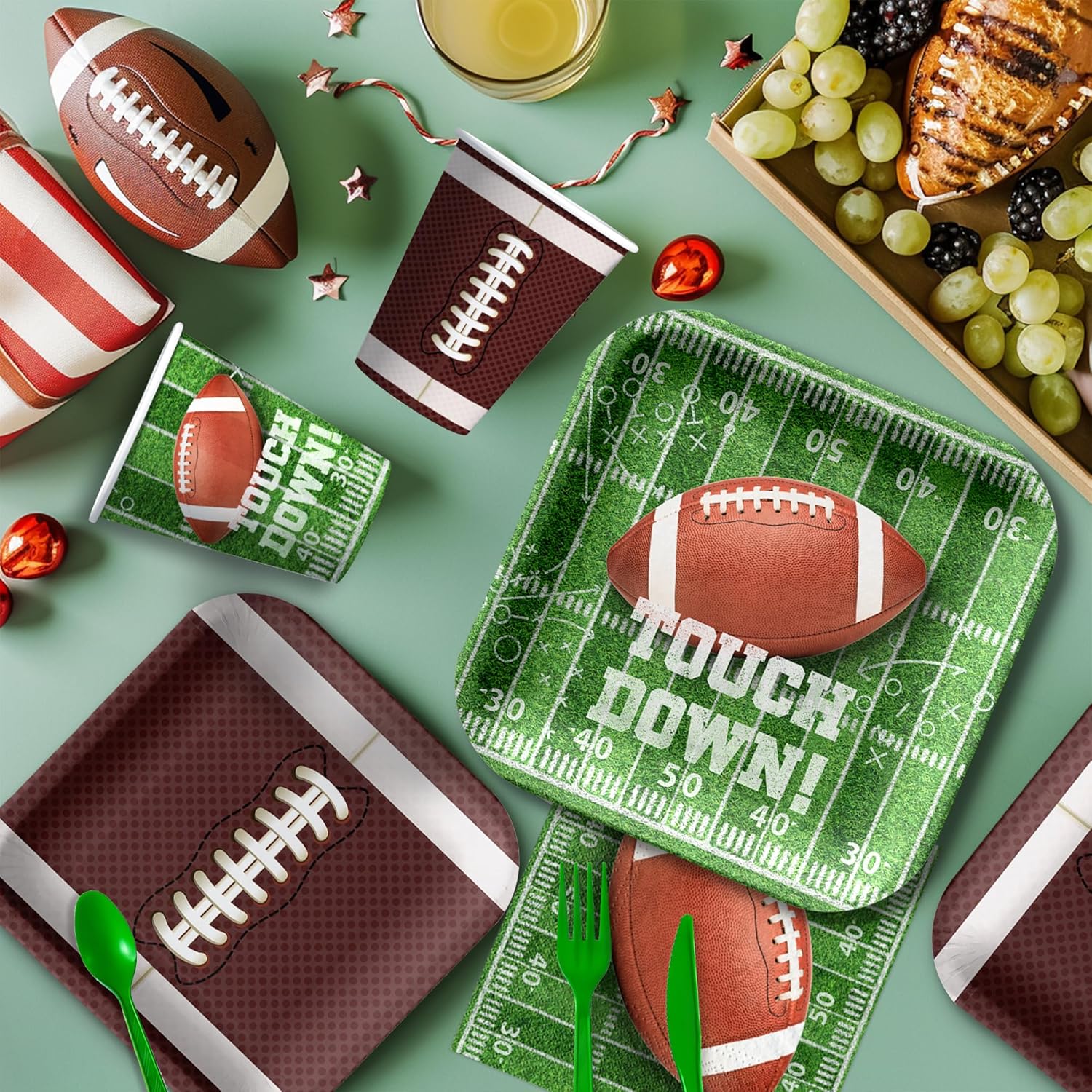 Aribra Football Party Decorations Set for 24 Guests