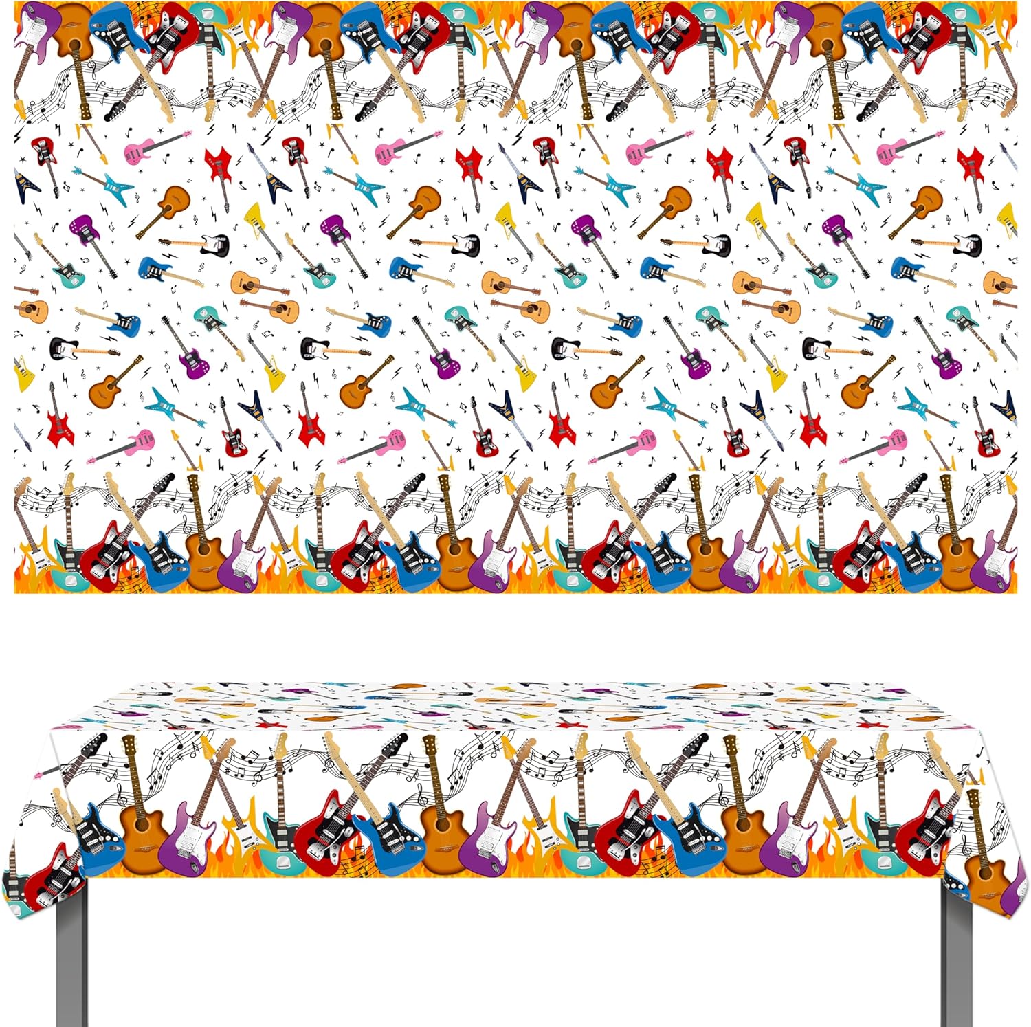 C L Cooper Life Guitar Tablecloths 2pcs Music Theme