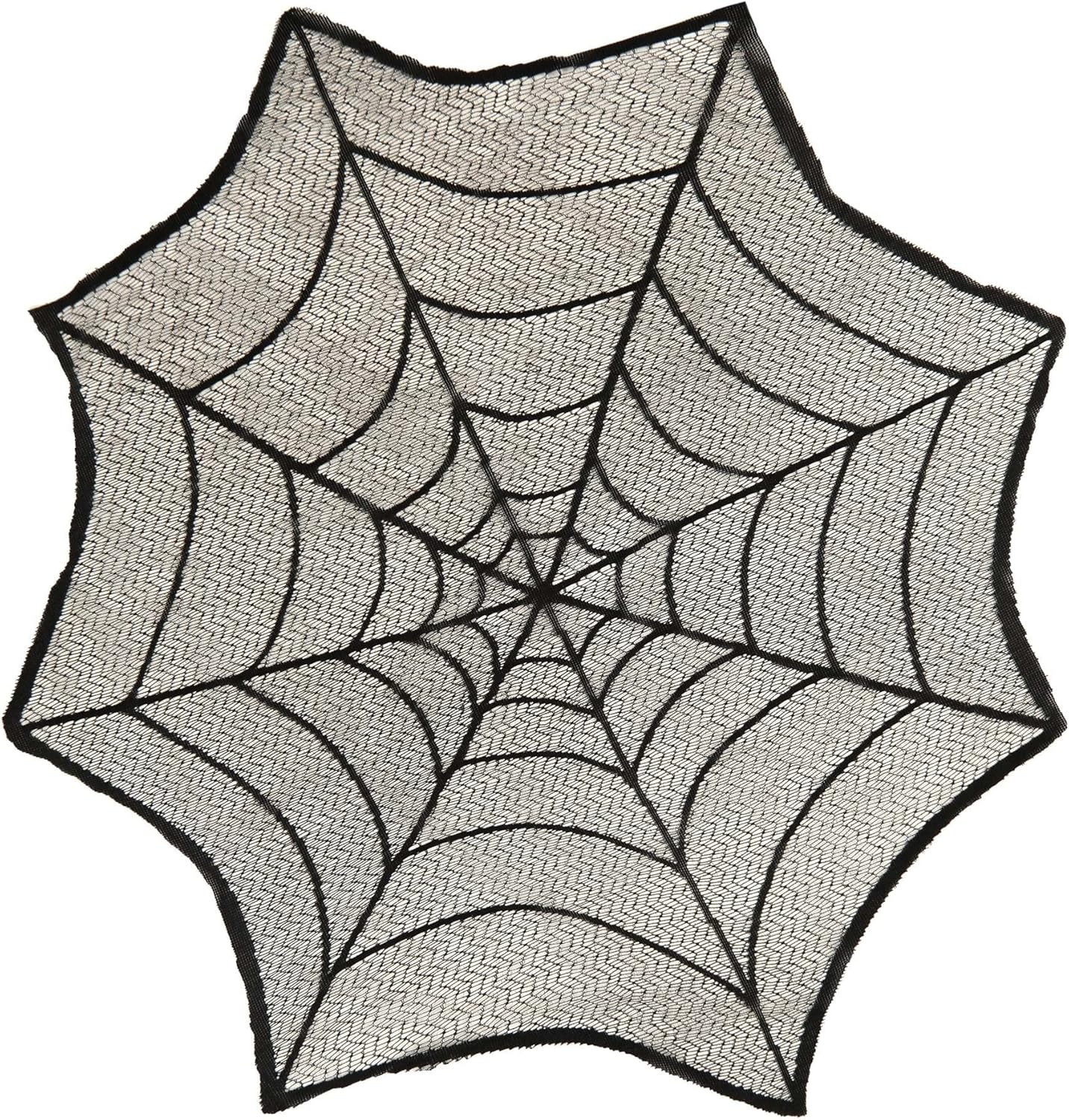 Fun Costumes Halloween Spider Web Table Cover Black Lace