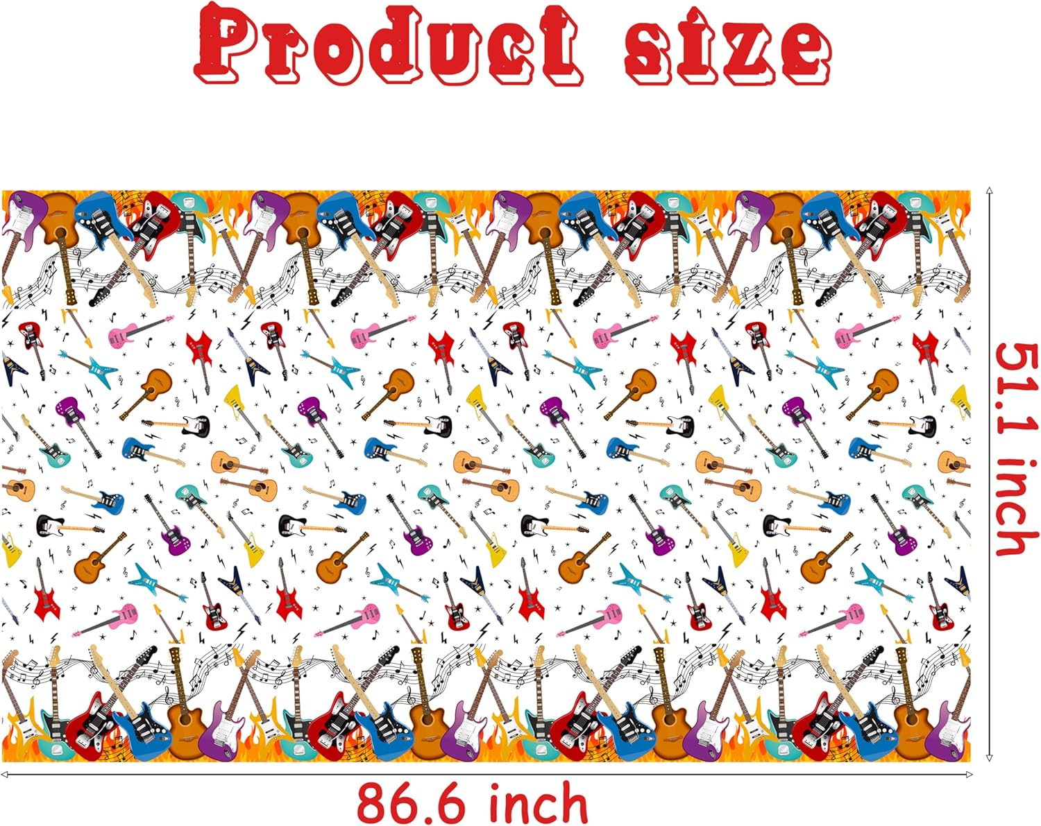 C L Cooper Life Guitar Tablecloths 2pcs Music Theme