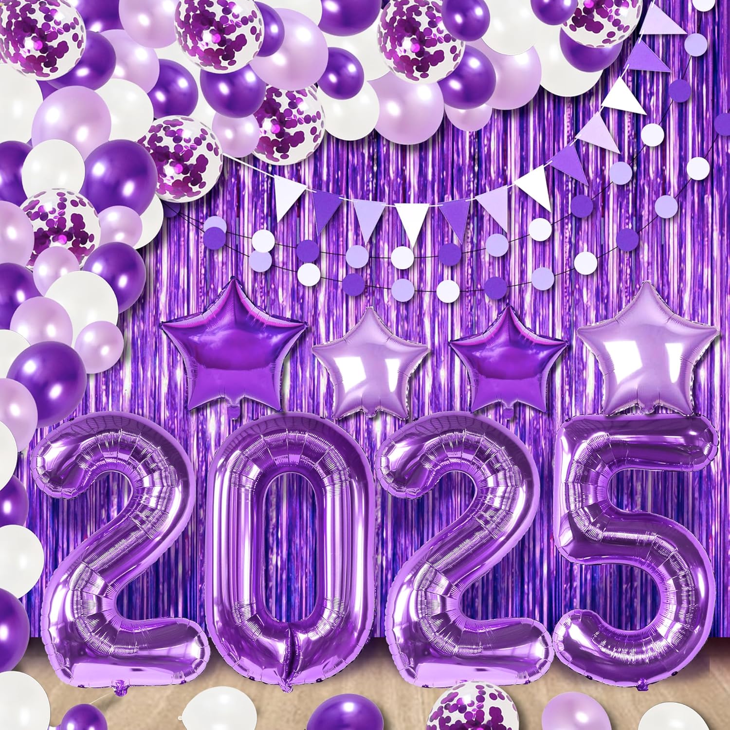 KatchOn Purple Graduation Decorations Class of 2025 - Pack of 134