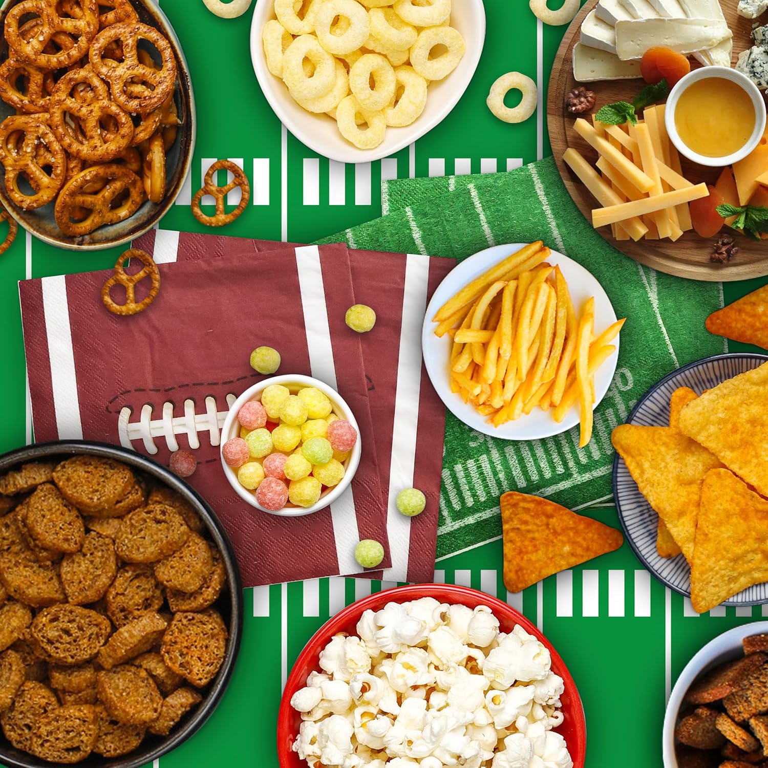 Mulbozy Football Party Supplies Kit for 24 Guests
