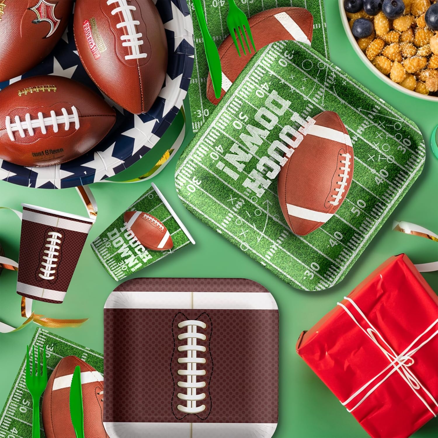 Aribra Football Party Decorations Set for 24 Guests