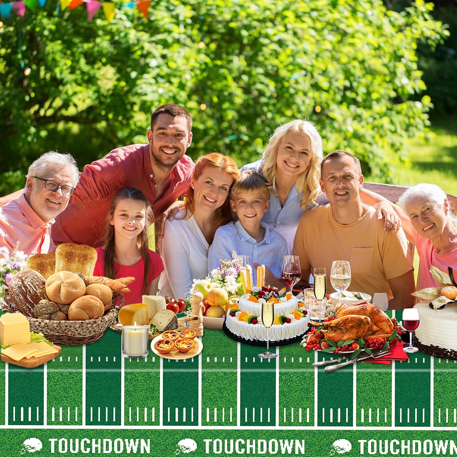 3 Pack Football Themed Tablecloths for Birthday Parties