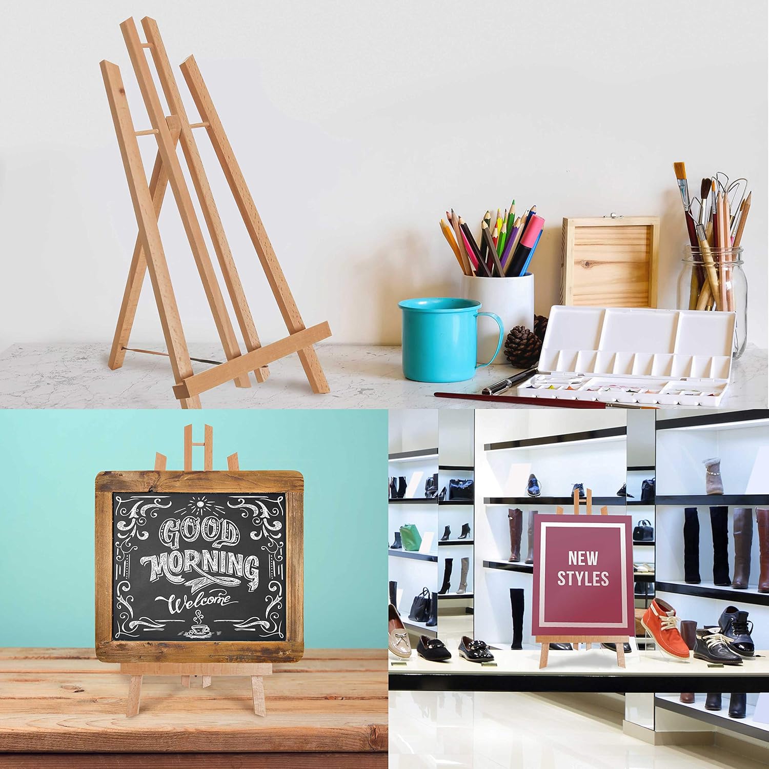 US Art Supply 18 Large Tabletop Easel Stand