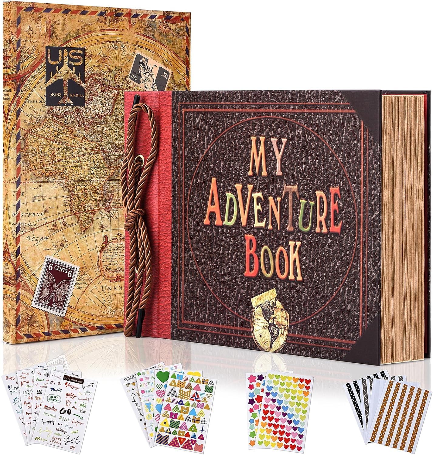 Adventure Book Diary Photo Scrapbook for Couples Travel Wedding Gift